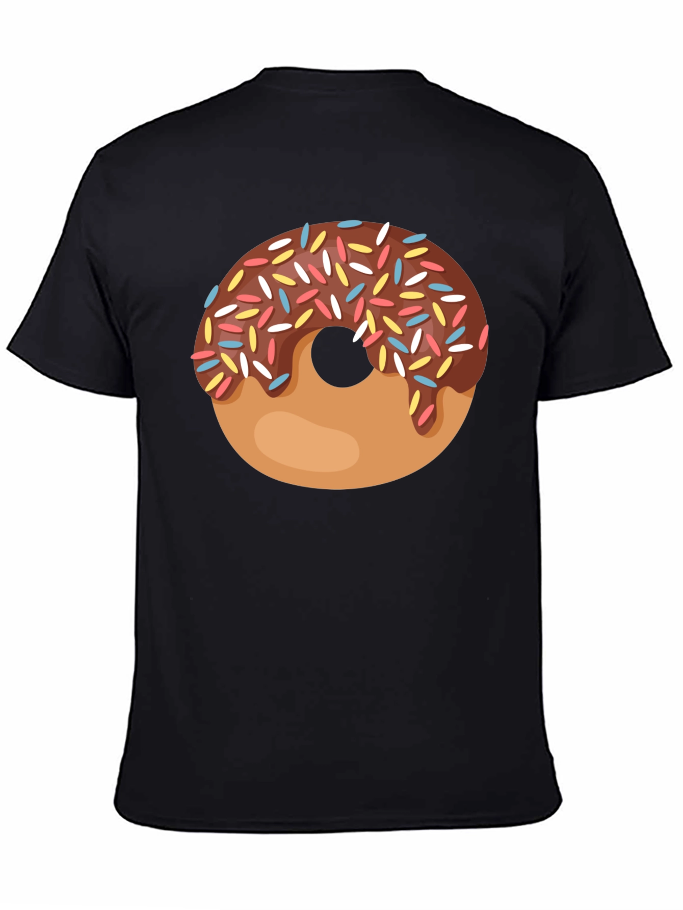 Donut Graphic Black T-Shirt - Sweet Treat Style