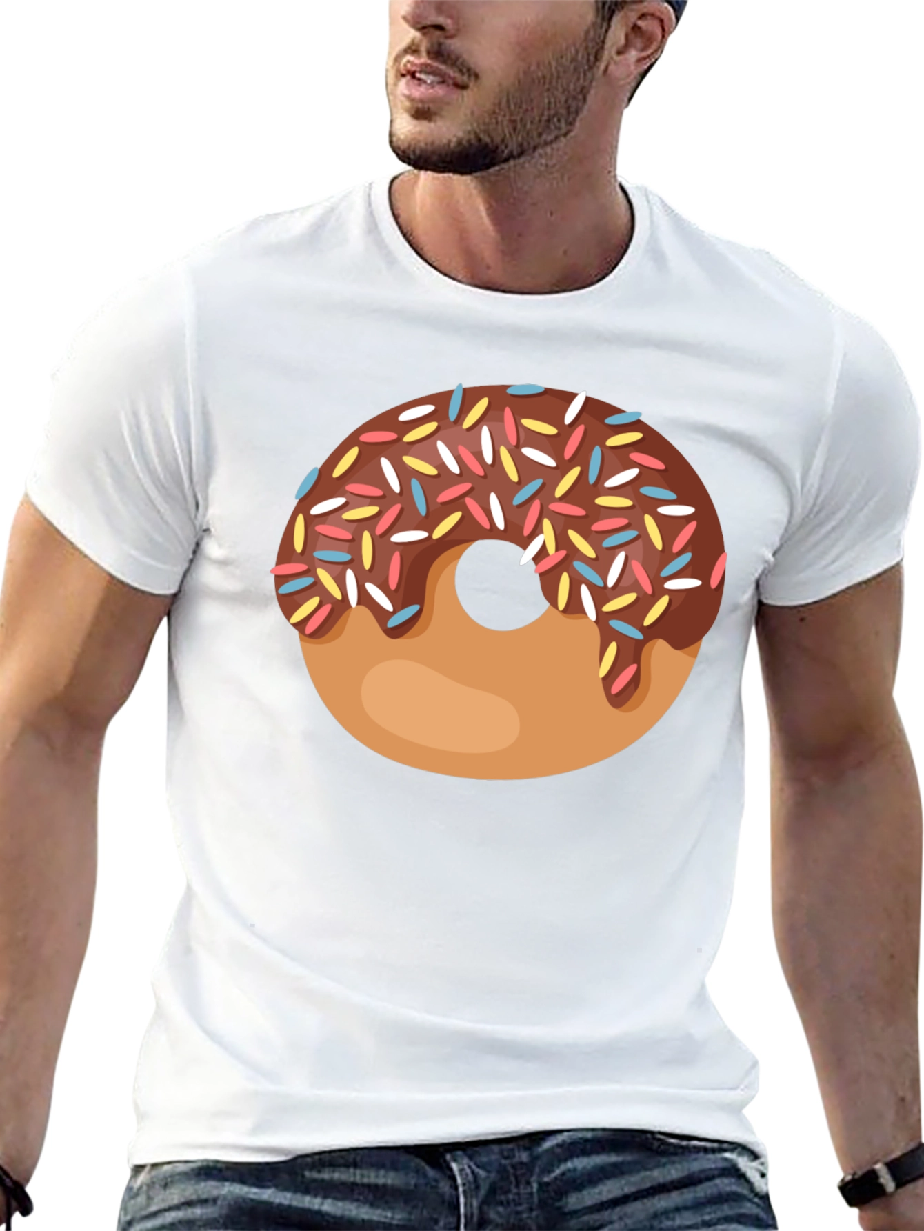 Donut Graphic Black T-Shirt - Sweet Treat Style