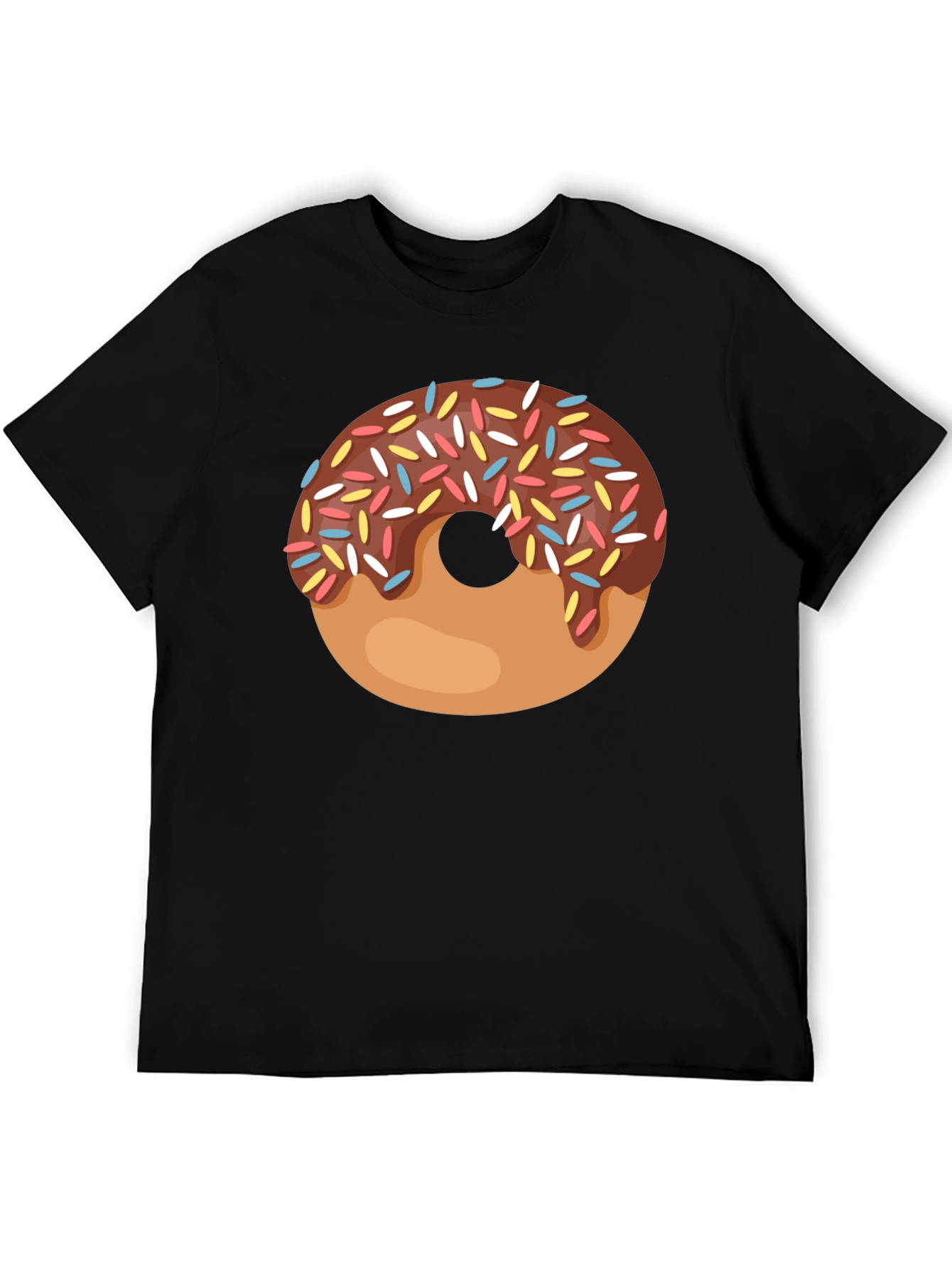 Donut Graphic Black T-Shirt - Sweet Treat Style
