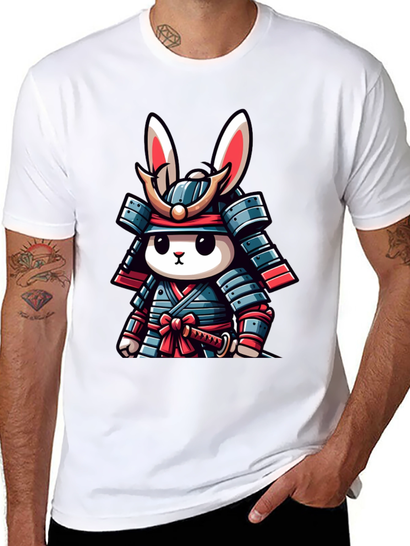 Samurai Bunny T-Shirt - Graphic Tee