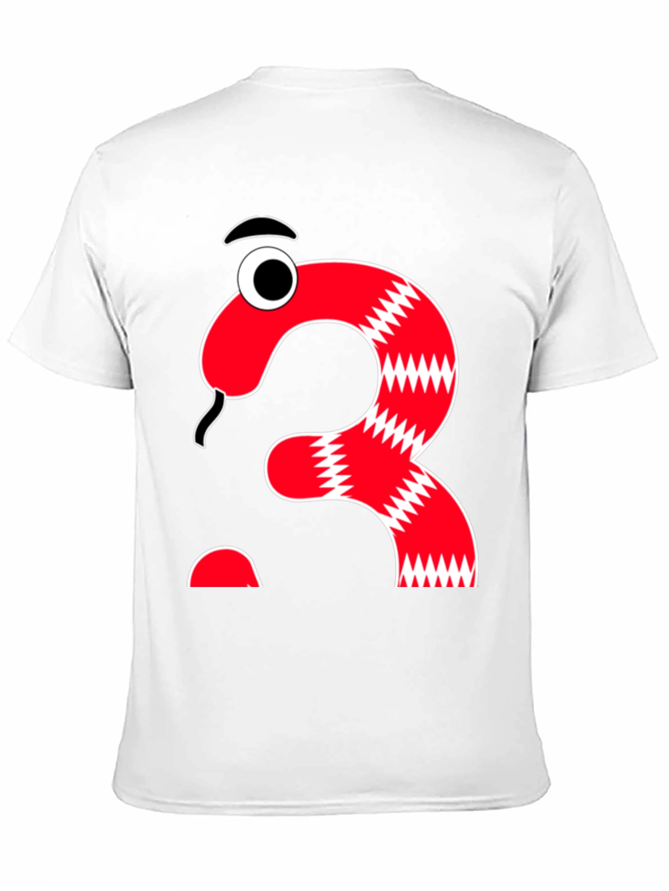 Funny Cartoon Snake Number Three T-Shirt