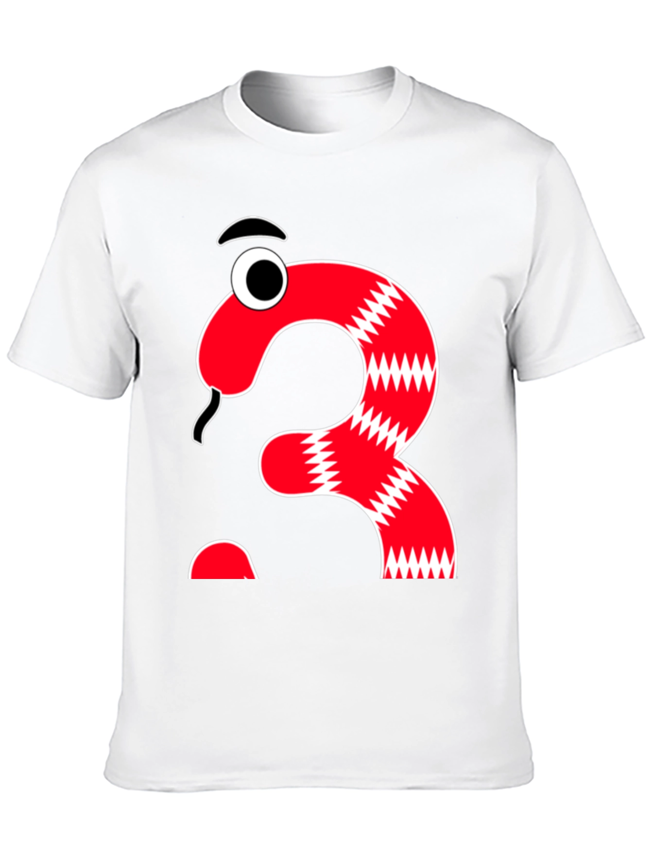 Funny Cartoon Snake Number Three T-Shirt