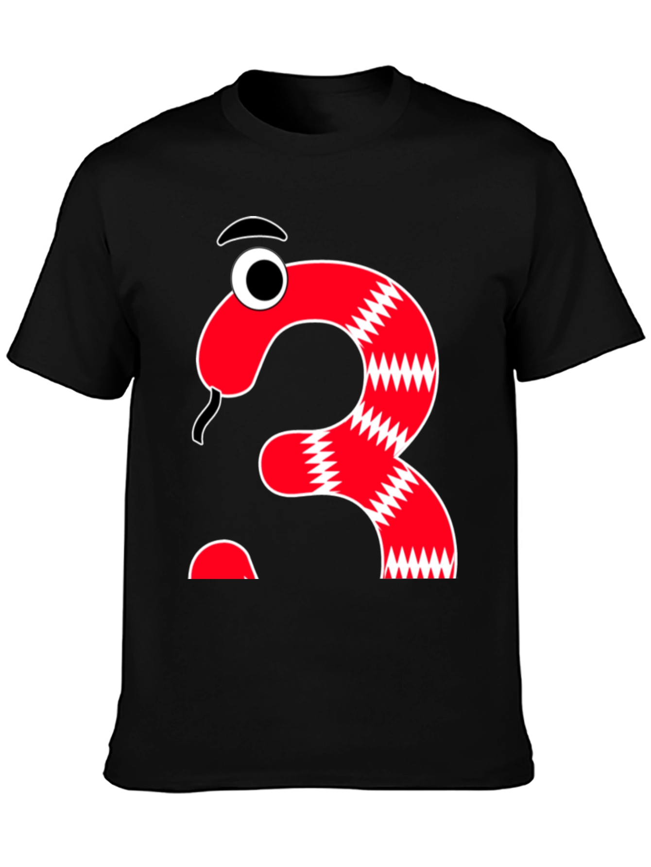 Funny Cartoon Snake Number Three T-Shirt