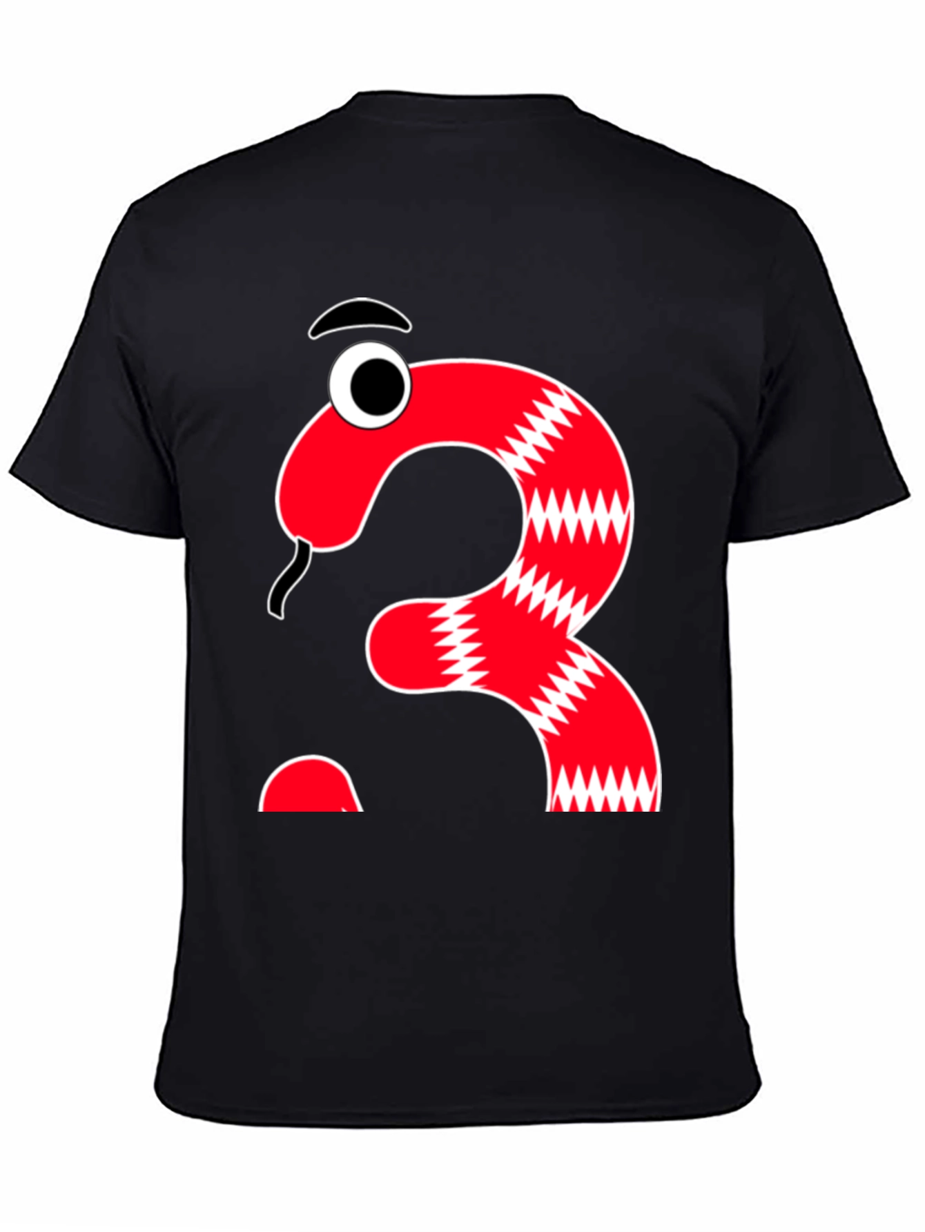 Funny Cartoon Snake Number Three T-Shirt