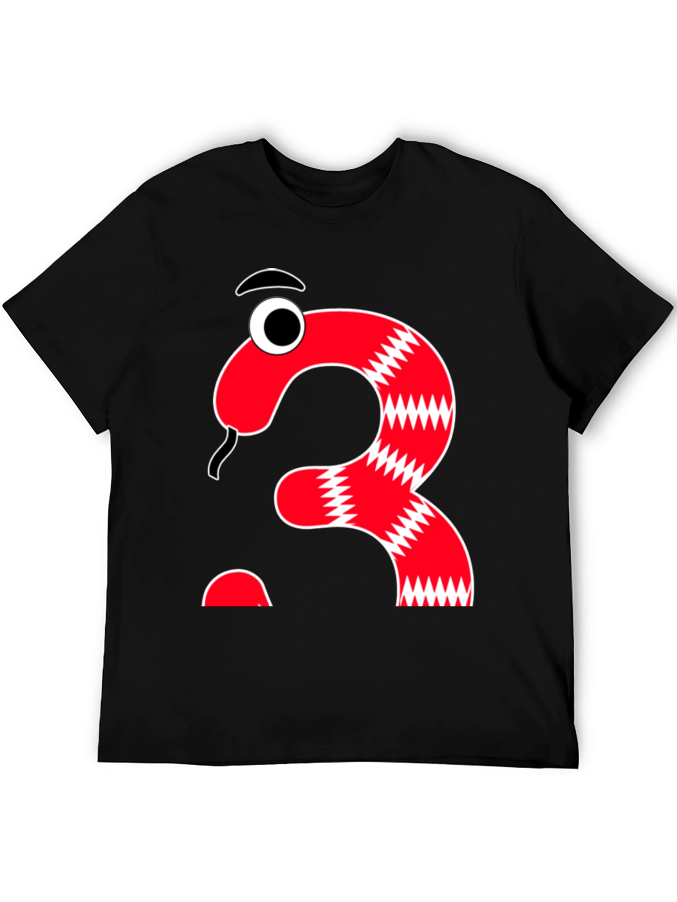 Funny Cartoon Snake Number Three T-Shirt