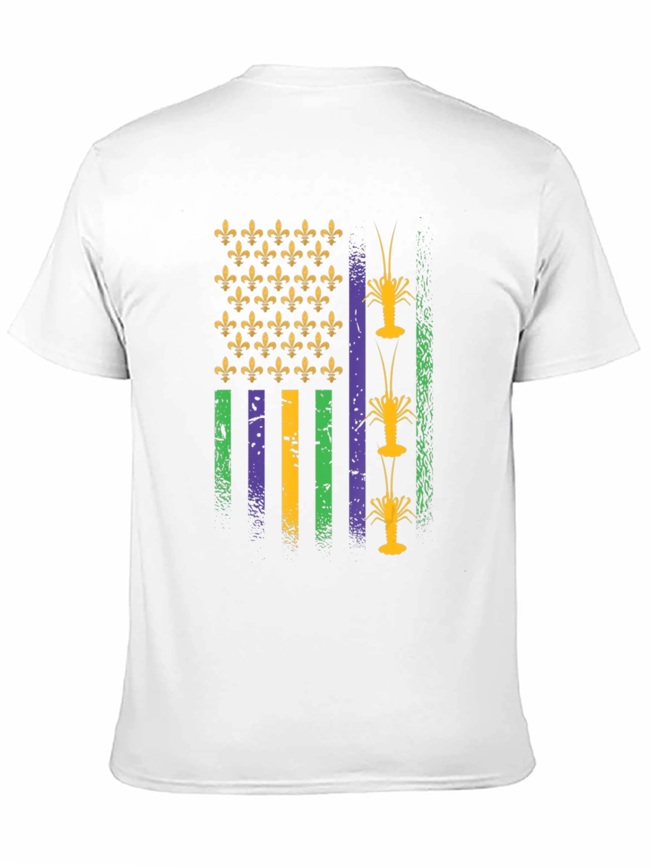 Mardi Gras Crawfish Flag T-Shirt