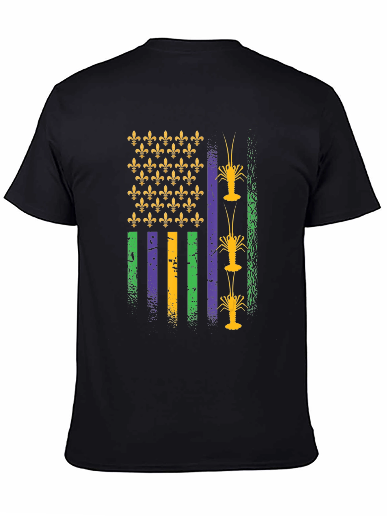 Mardi Gras Crawfish Flag T-Shirt