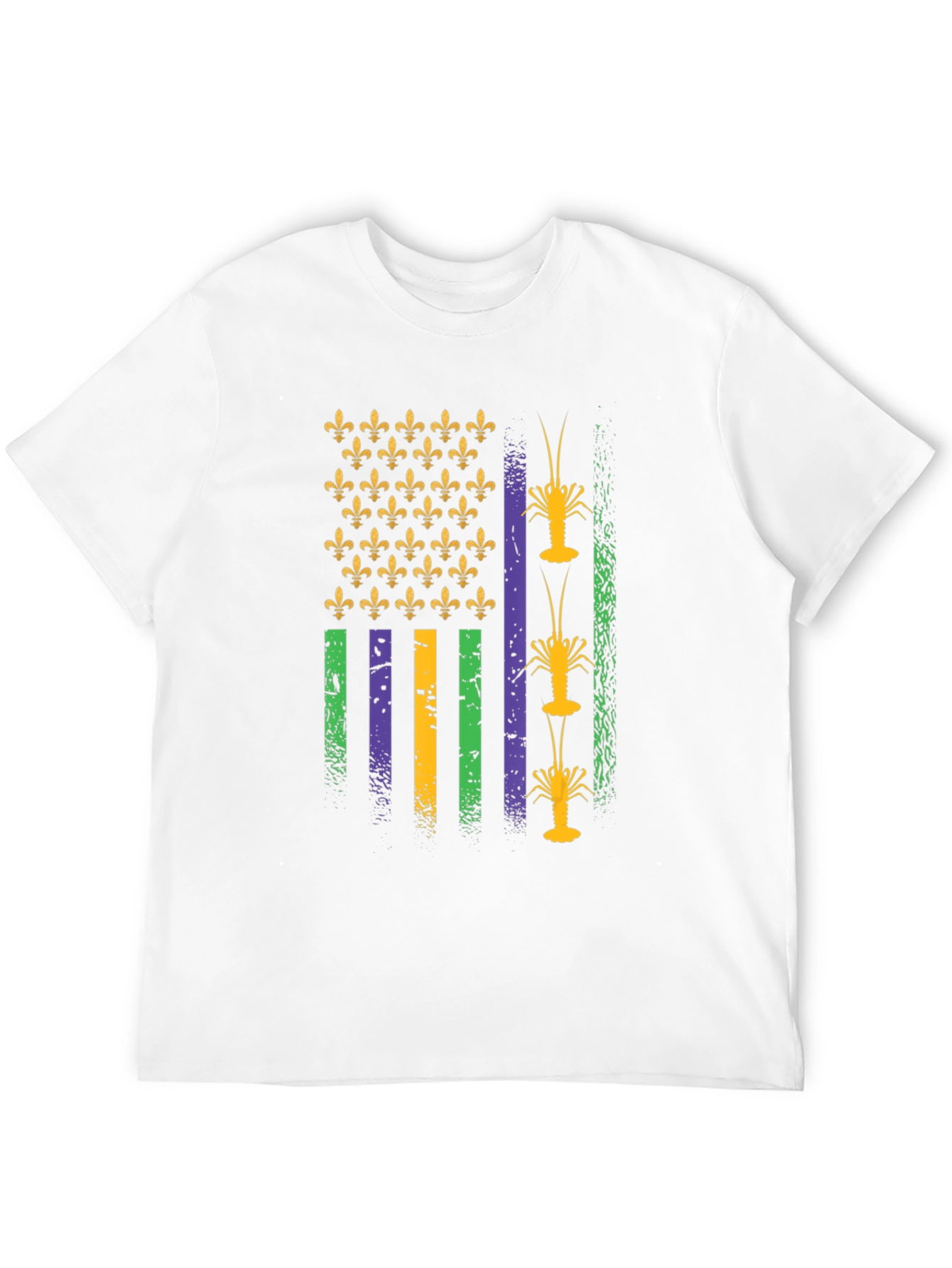 Mardi Gras Crawfish Flag T-Shirt