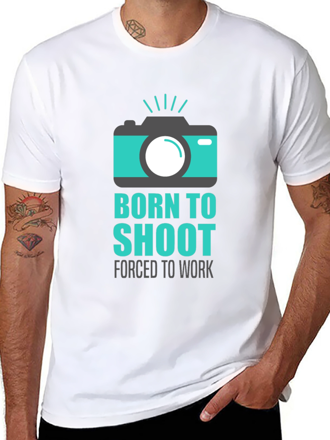 Born to Shoot Mens Graphic T-Shirt