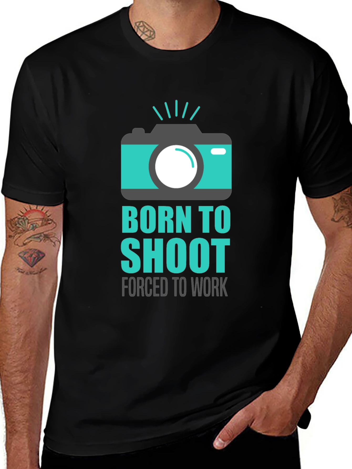 Born to Shoot Mens Graphic T-Shirt