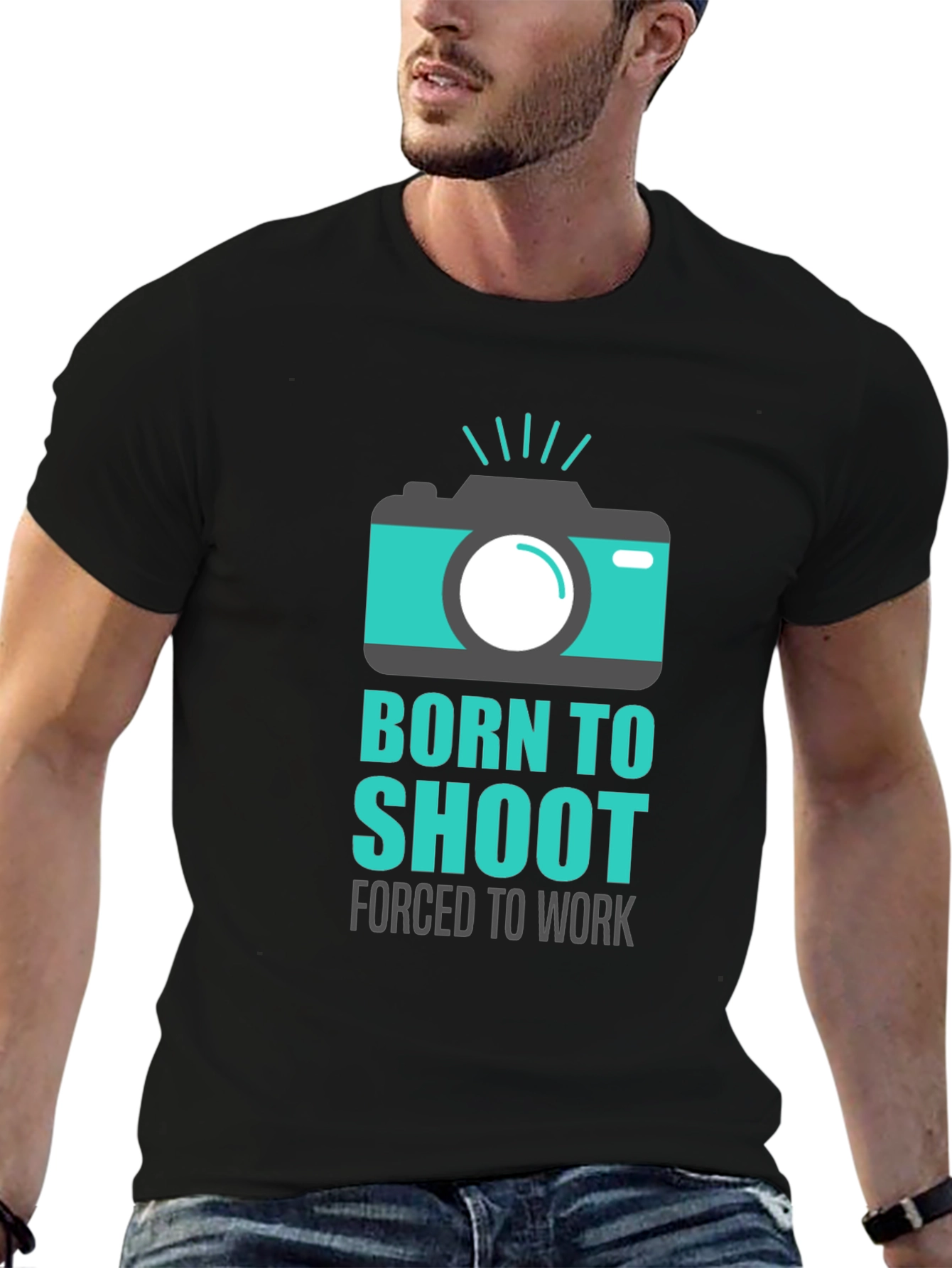 Born to Shoot Mens Graphic T-Shirt