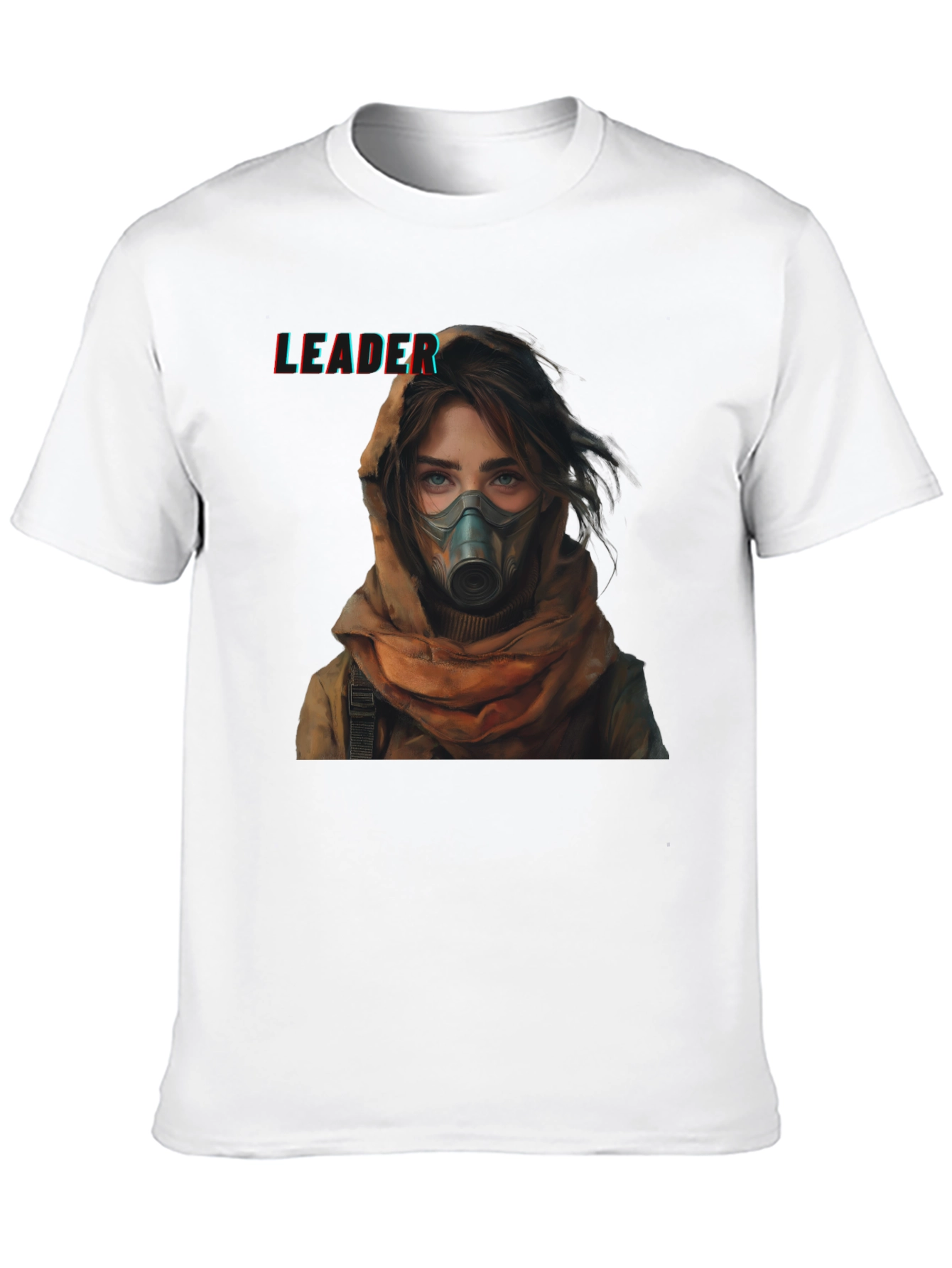 Leader Graphic T-Shirt - Woman in Gas Mask