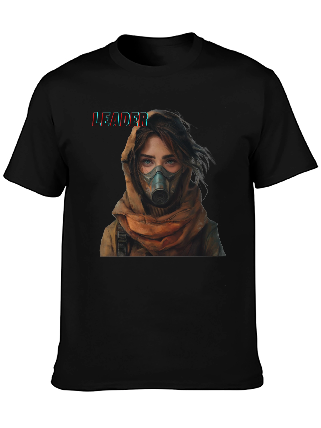 Leader Graphic T-Shirt - Woman in Gas Mask