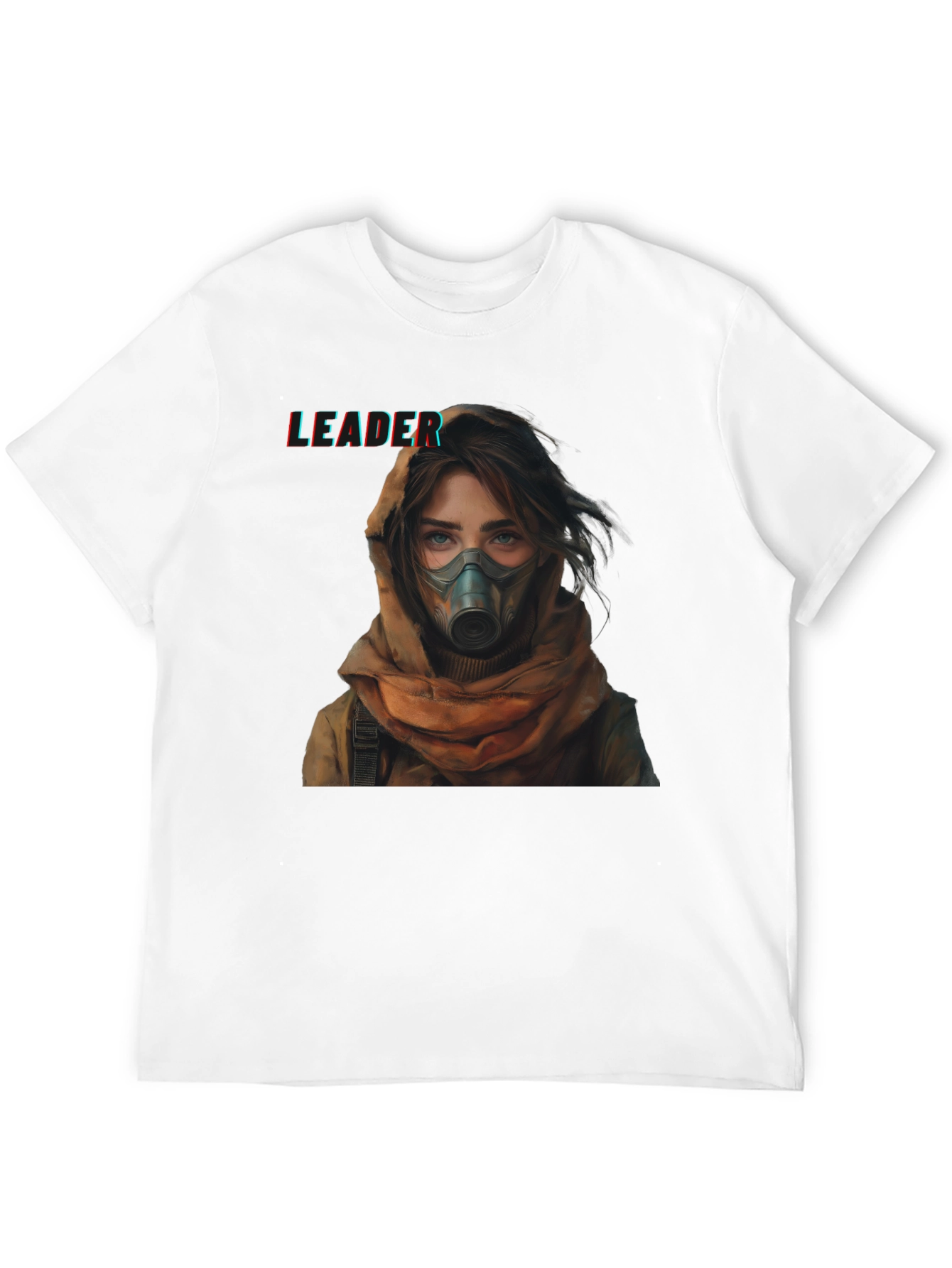 Leader Graphic T-Shirt - Woman in Gas Mask