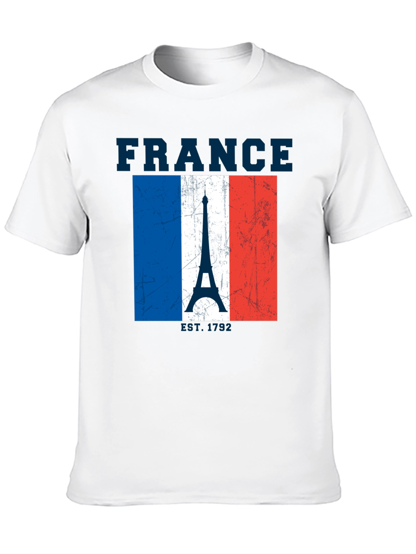 France Flag Eiffel Tower Graphic T-Shirt