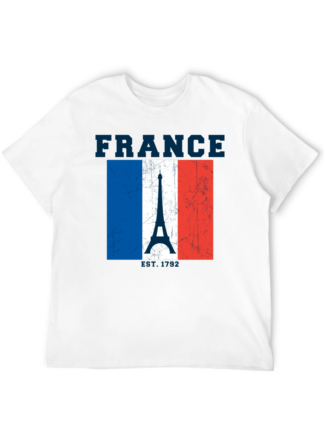 France Flag Eiffel Tower Graphic T-Shirt