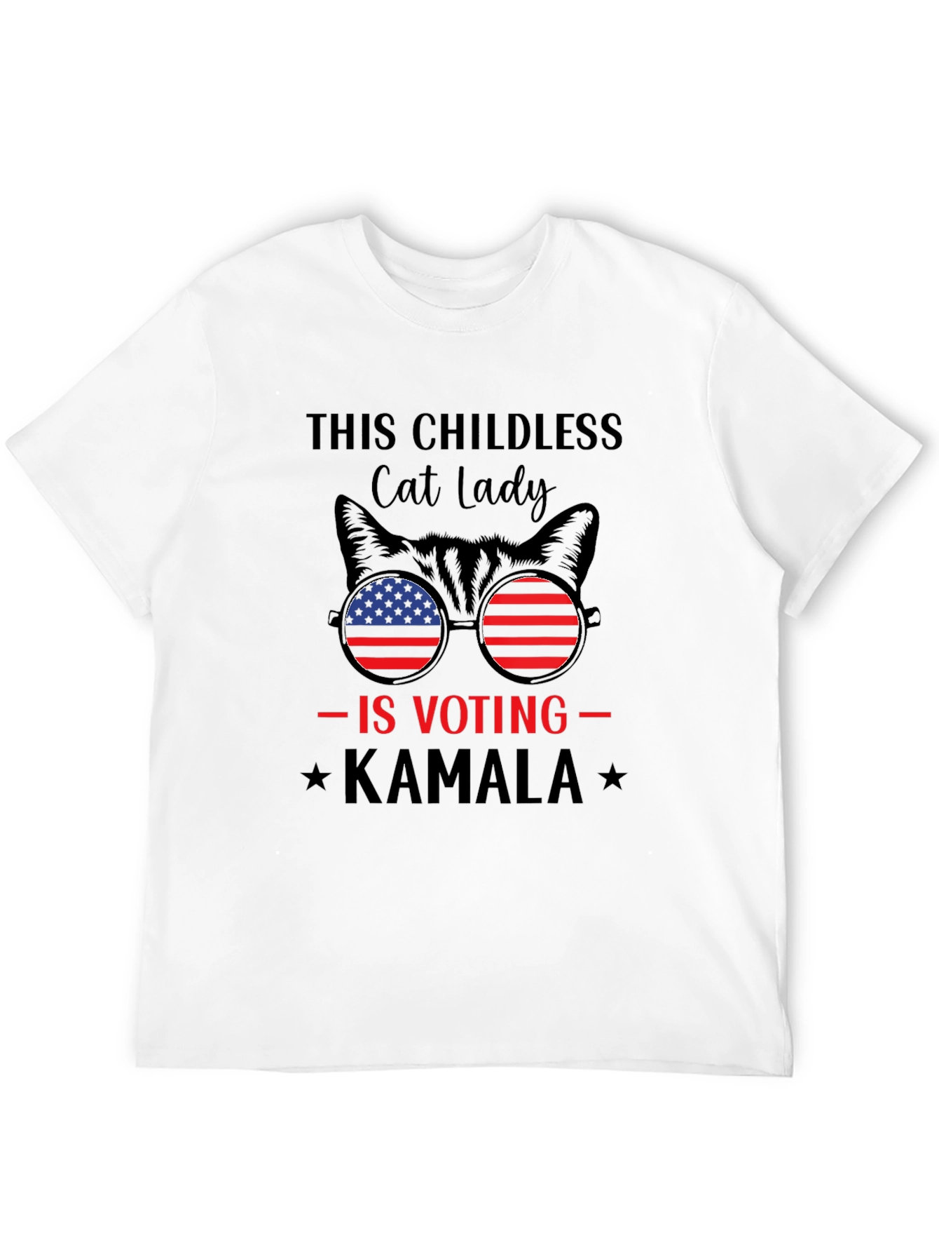 Childless Cat Lady Voting Kamala Graphic Tee