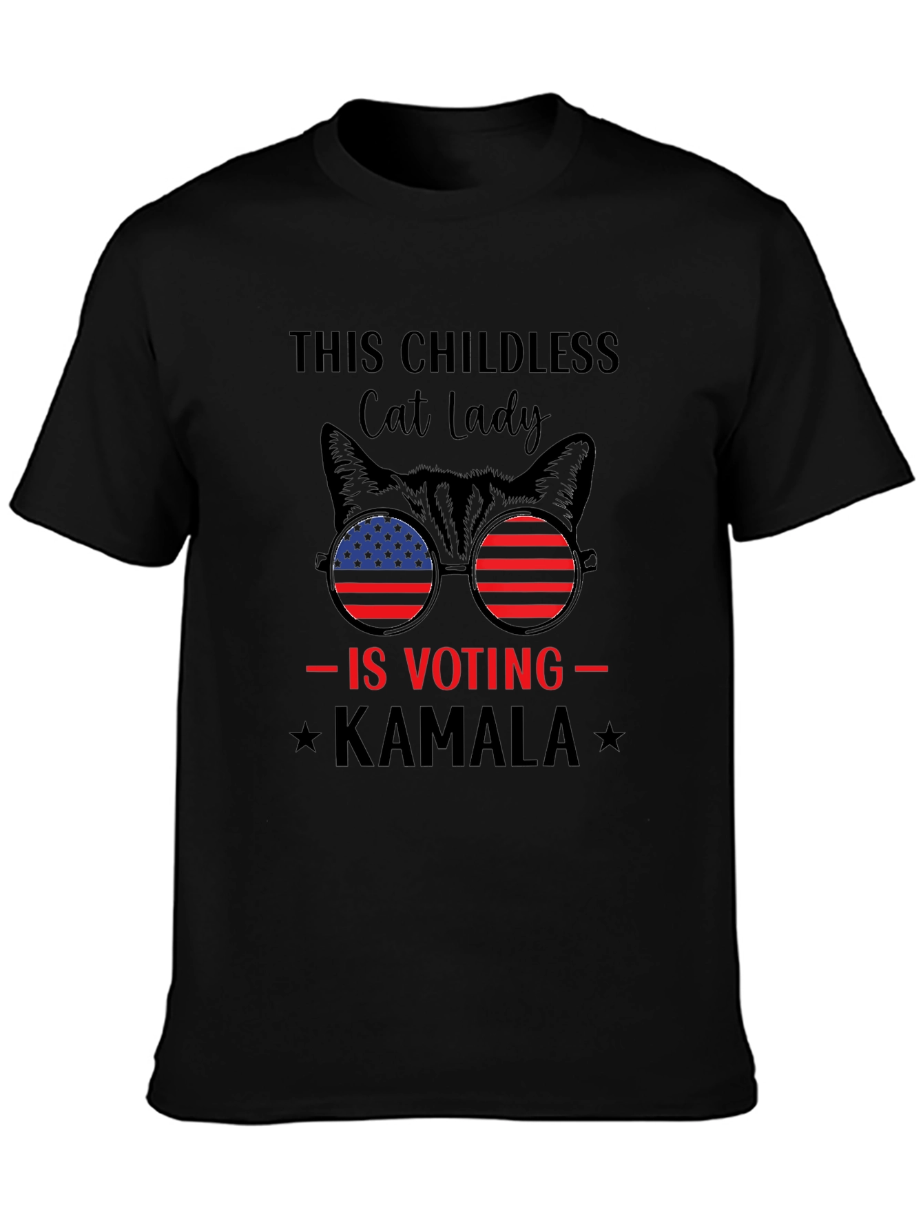 Childless Cat Lady Voting Kamala Graphic Tee