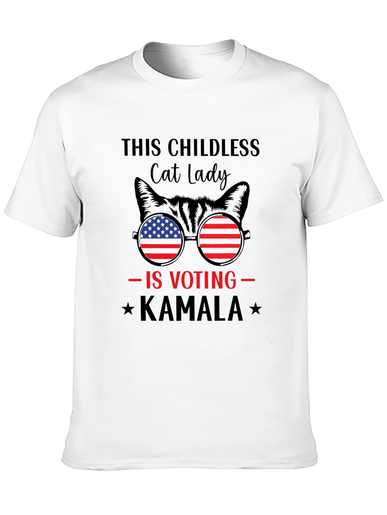 Childless Cat Lady Voting Kamala Graphic Tee
