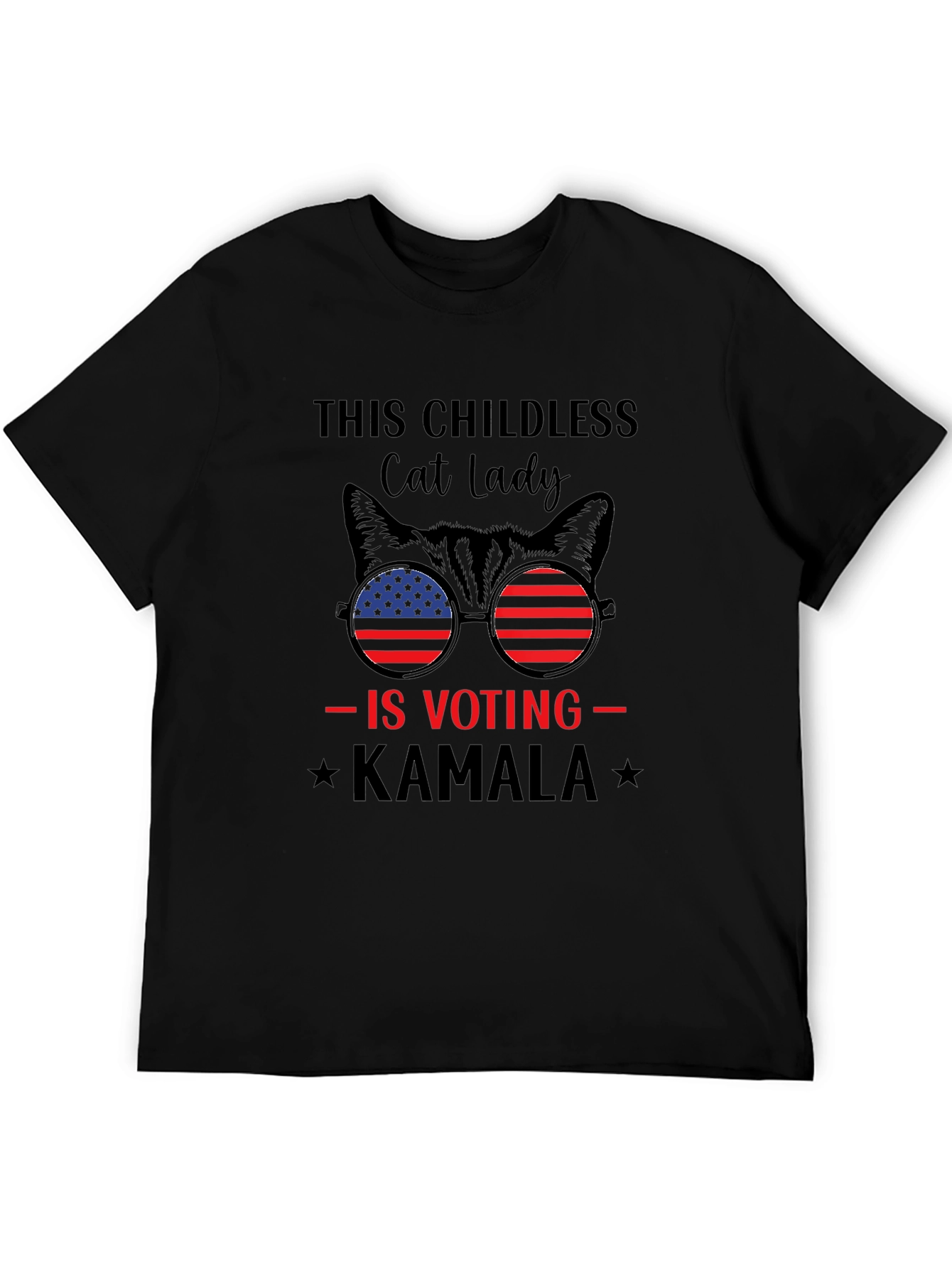 Childless Cat Lady Voting Kamala Graphic Tee