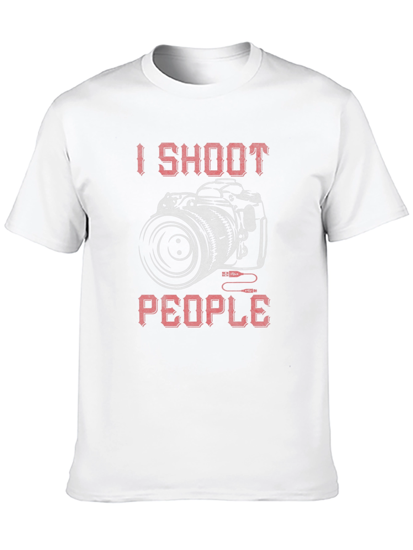 I Shoot People Camera Graphic Black T-Shirt