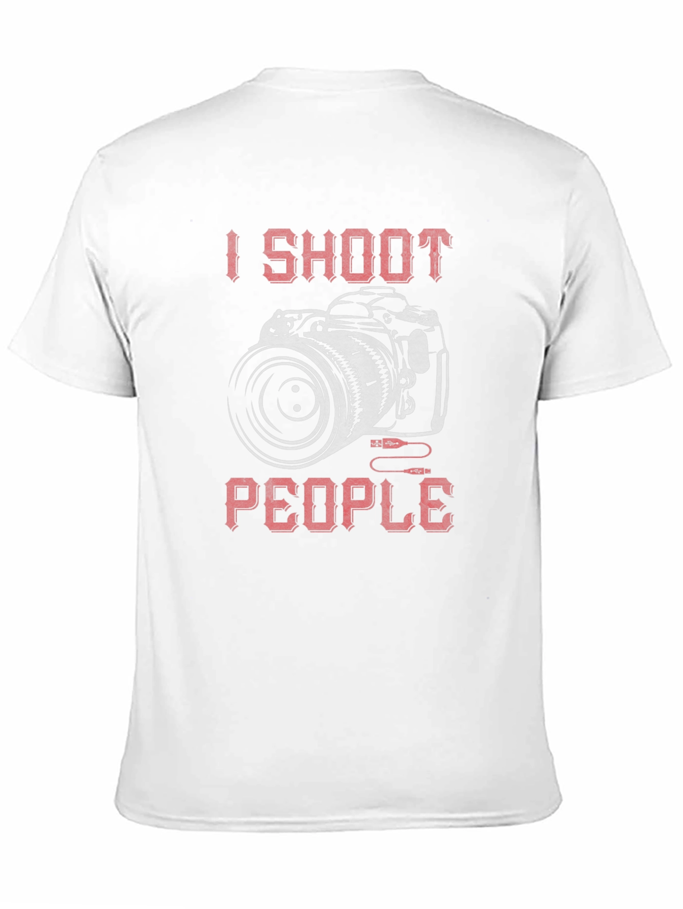 I Shoot People Camera Graphic Black T-Shirt