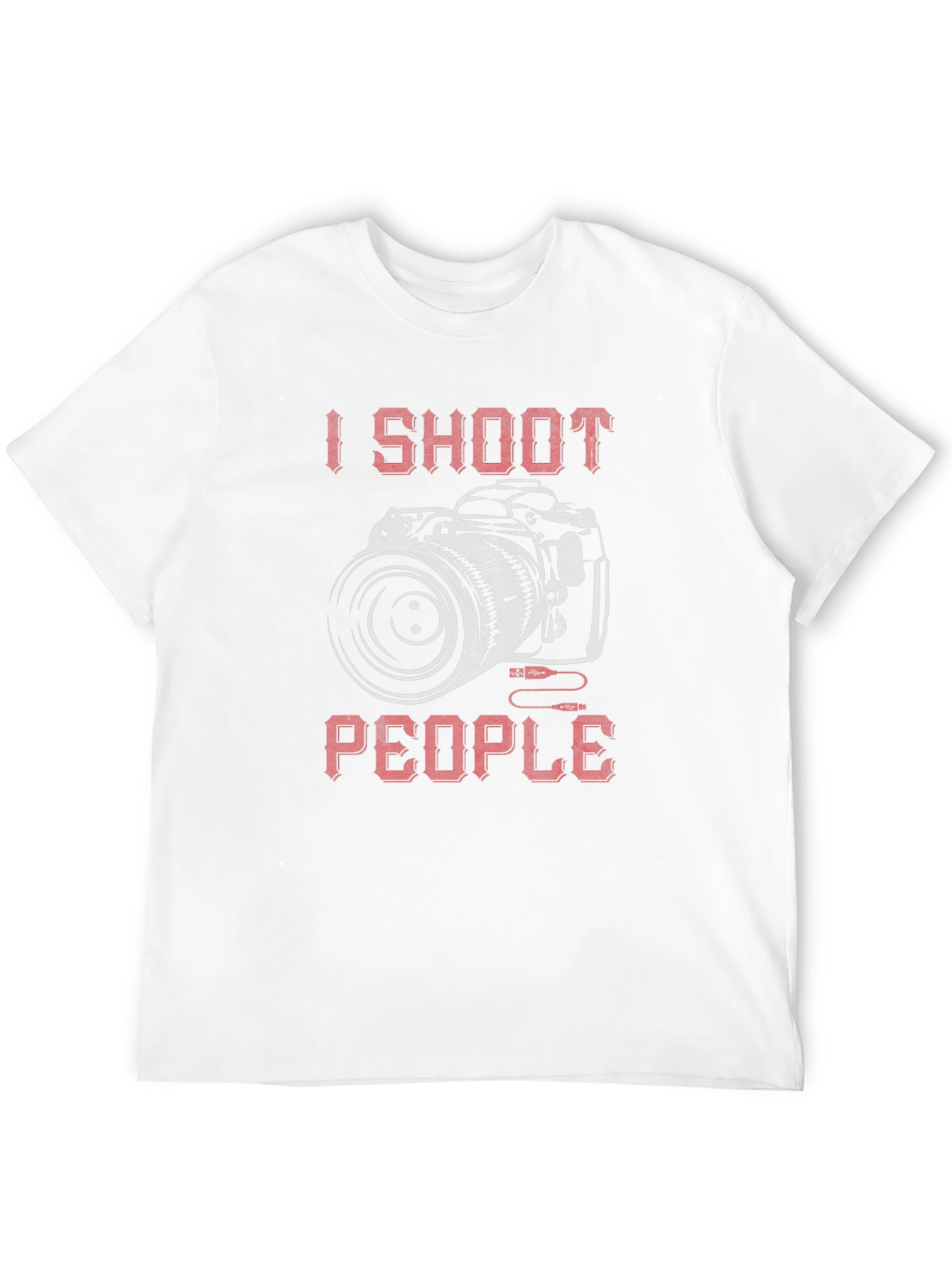 I Shoot People Camera Graphic Black T-Shirt