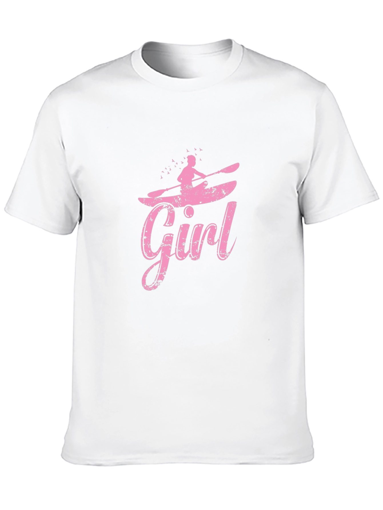 Girl Kayaking Black T-Shirt