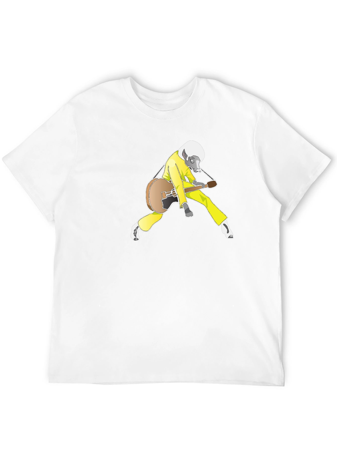 Cool Badger Guitarist Graphic Tee