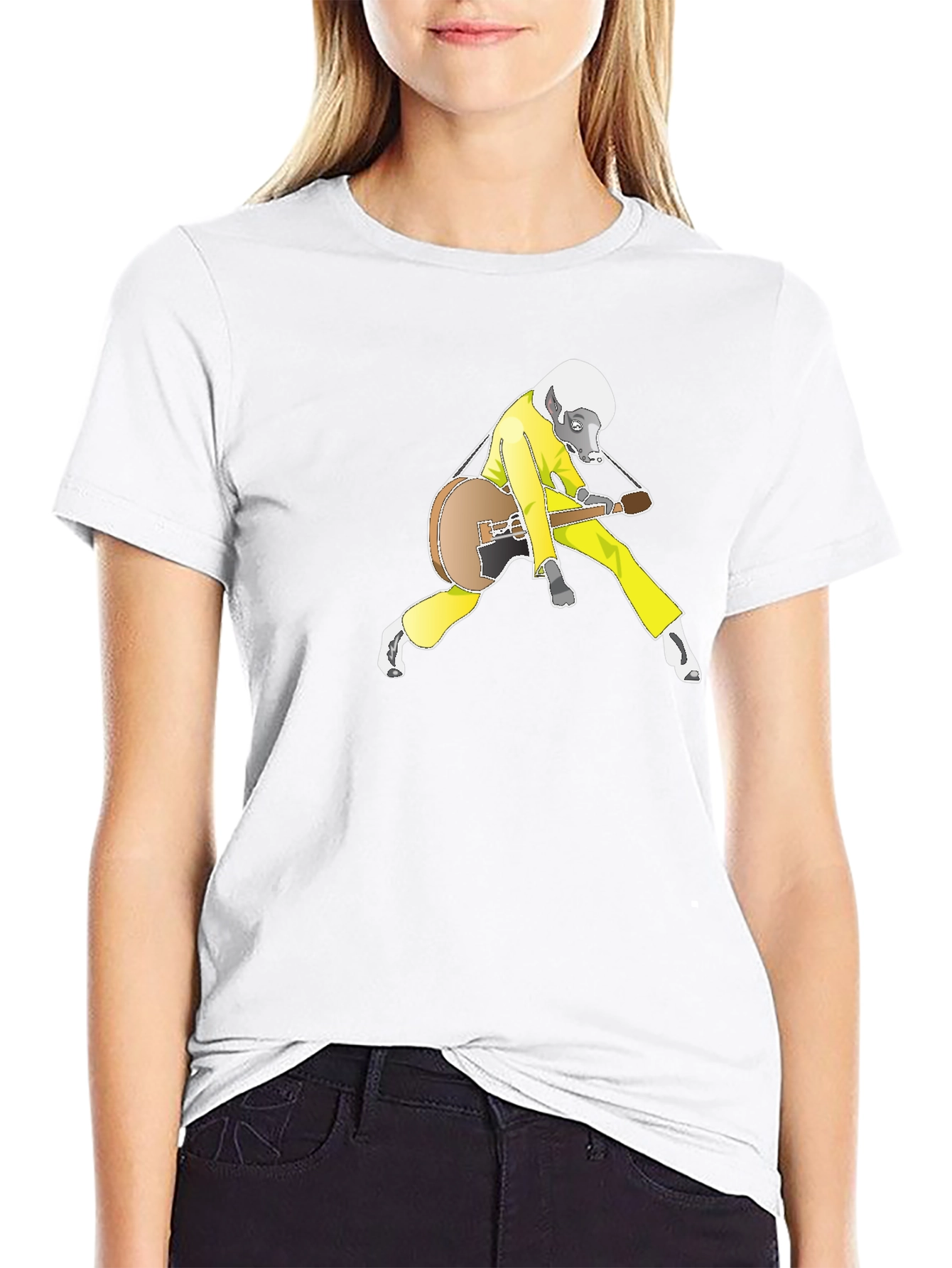 Cool Badger Guitarist Graphic Tee