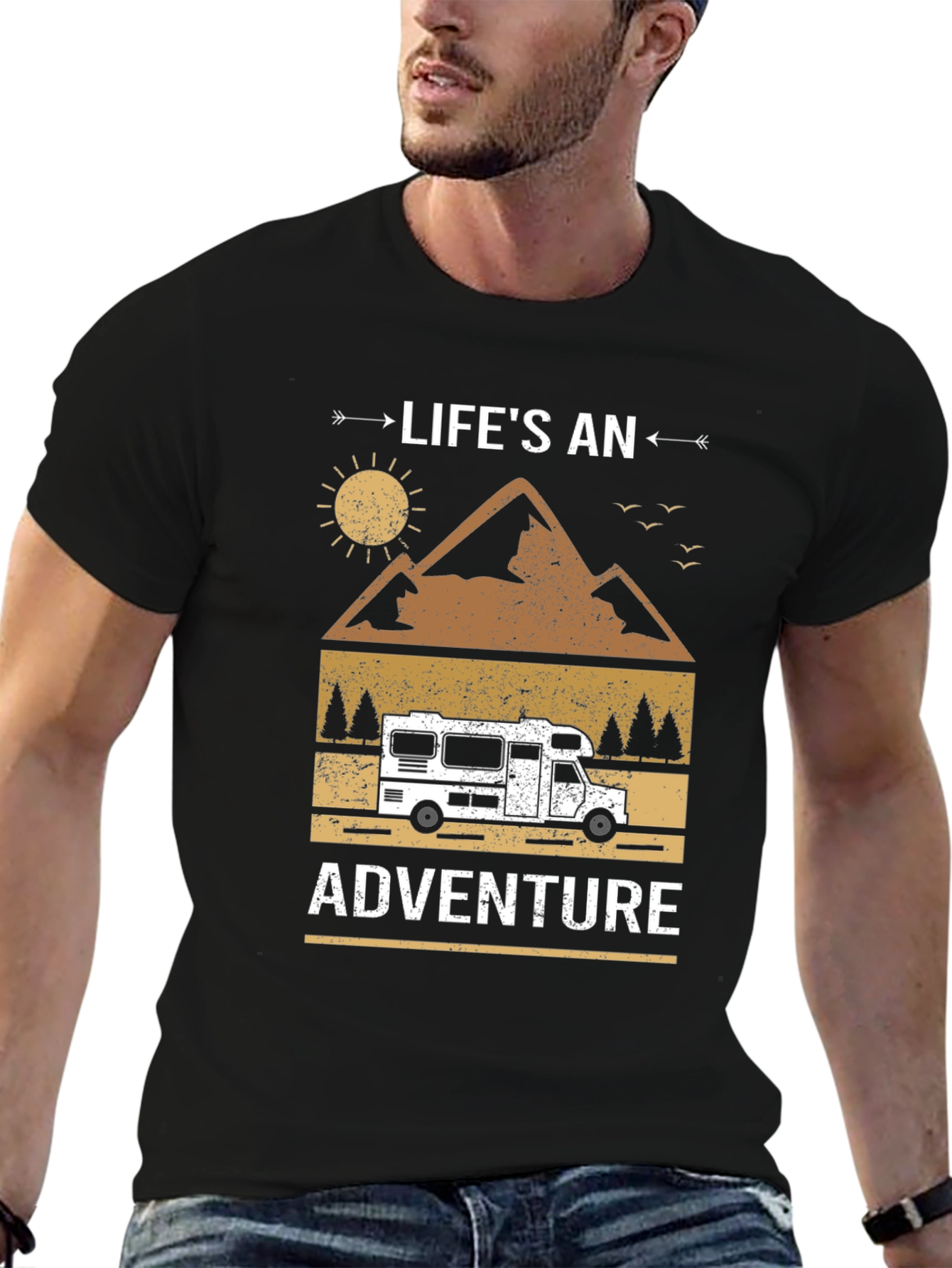 Lifes An Adventure Camper Graphic Tee