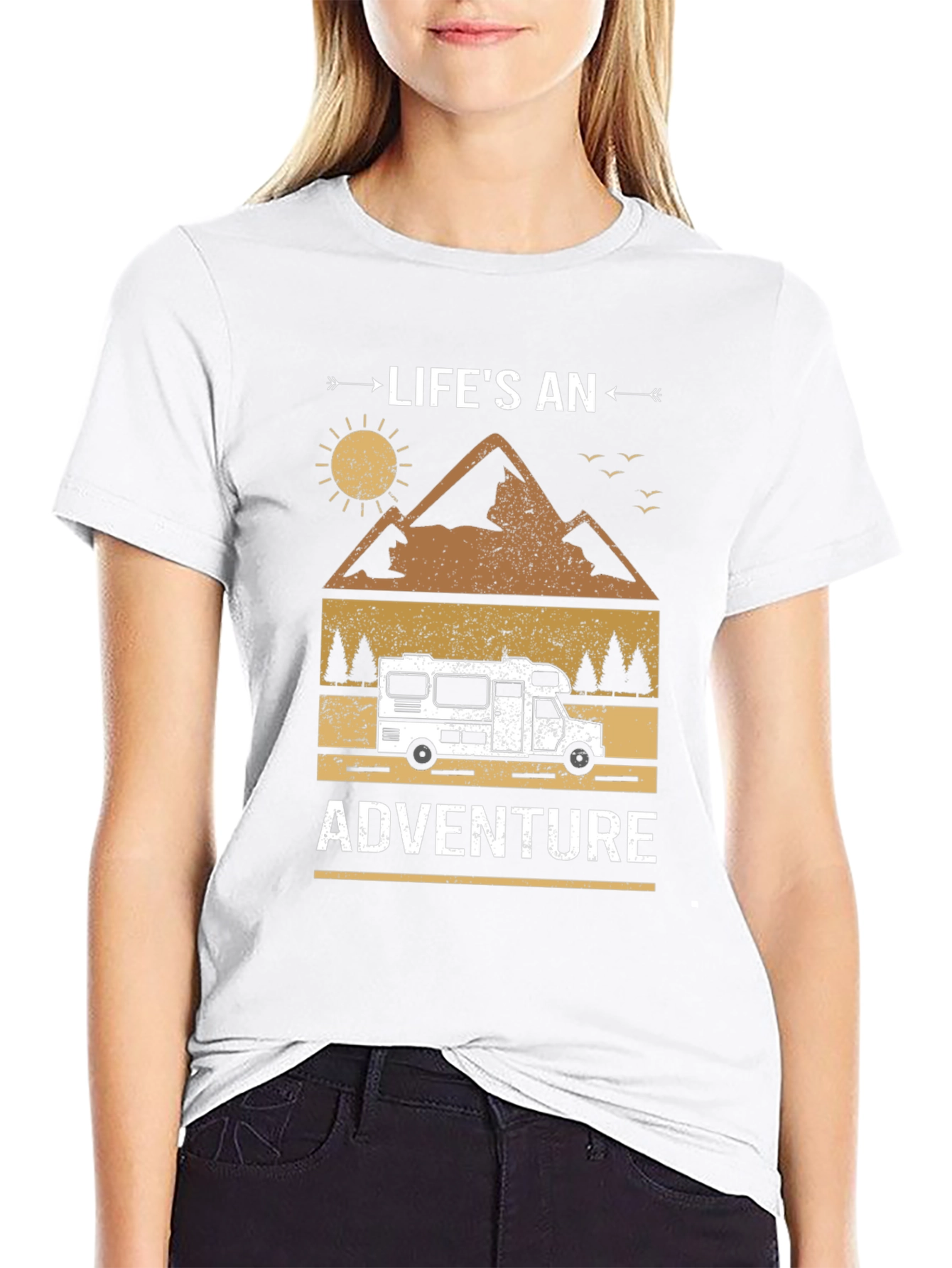 Lifes An Adventure Camper Graphic Tee