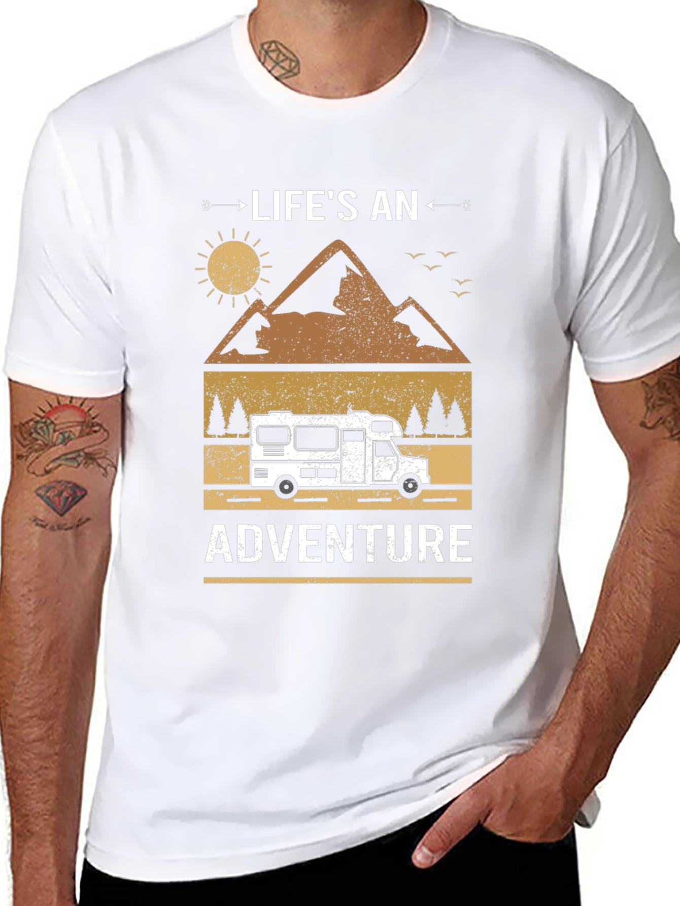 Lifes An Adventure Camper Graphic Tee