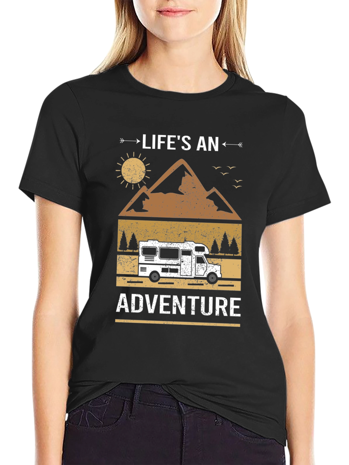 Lifes An Adventure Camper Graphic Tee