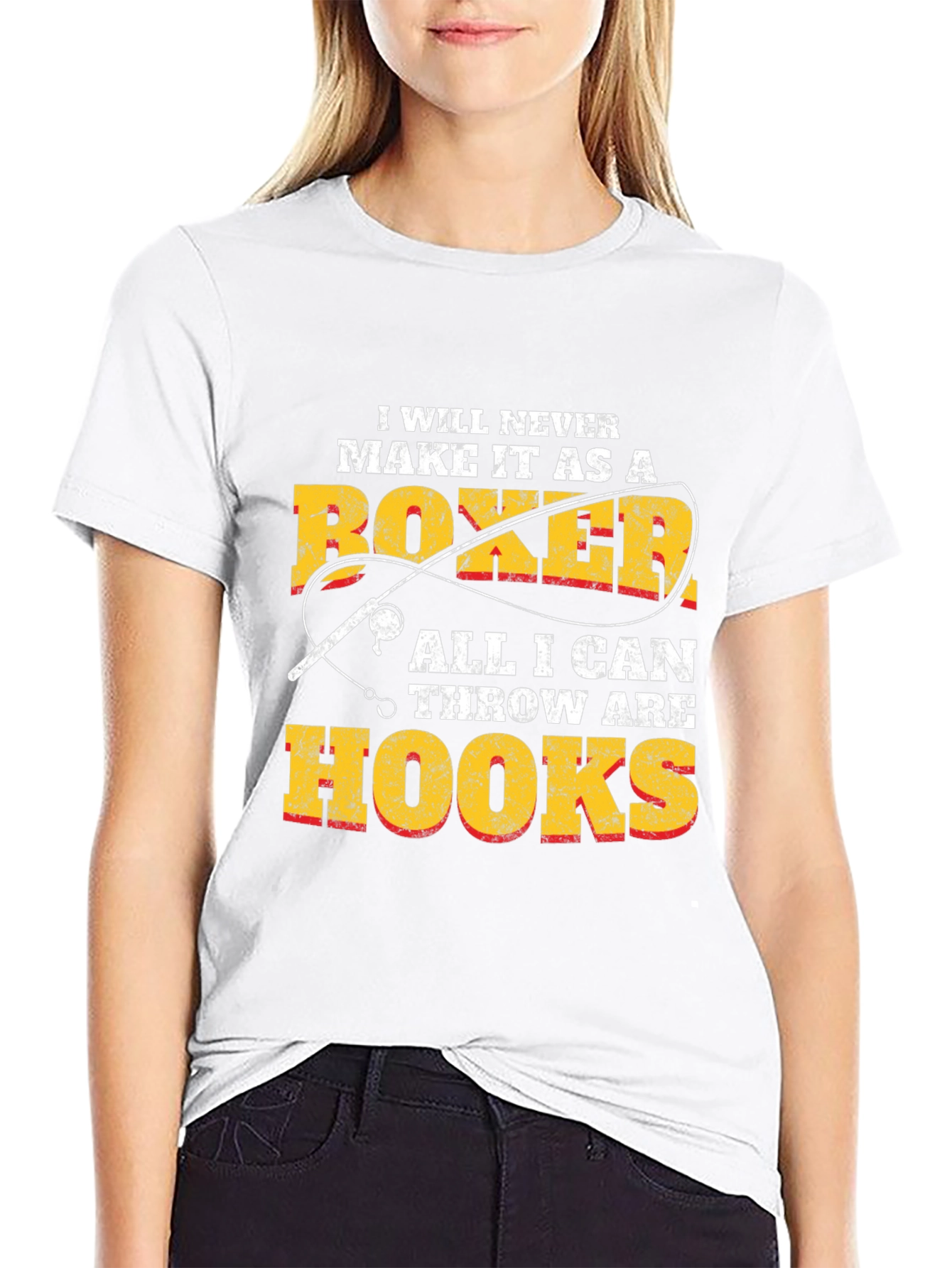 Funny Fishing T-Shirt: Boxer Hook Throw