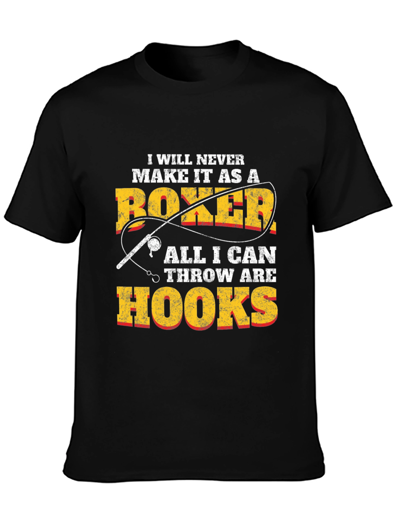 Funny Fishing T-Shirt: Boxer Hook Throw