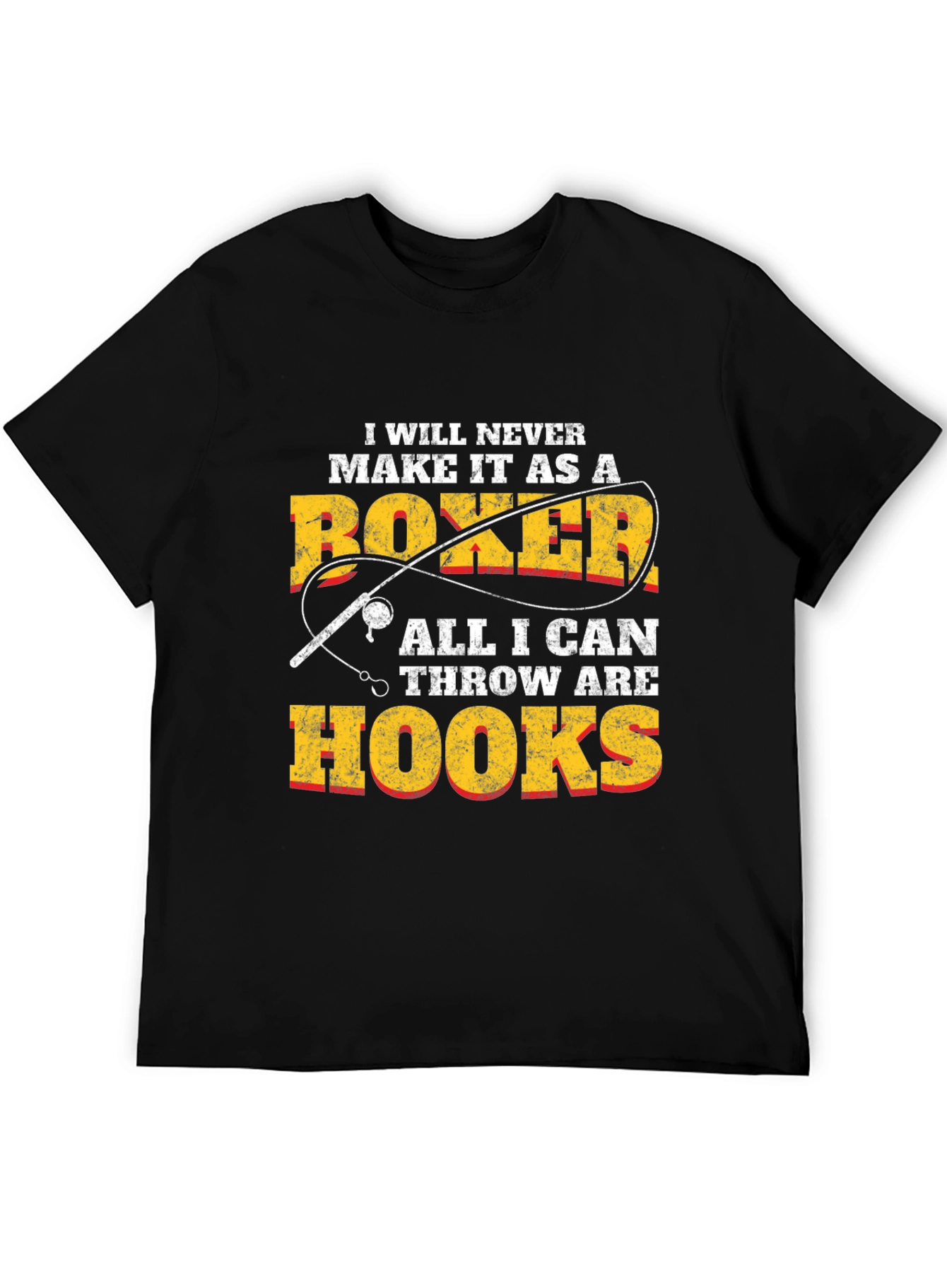 Funny Fishing T-Shirt: Boxer Hook Throw