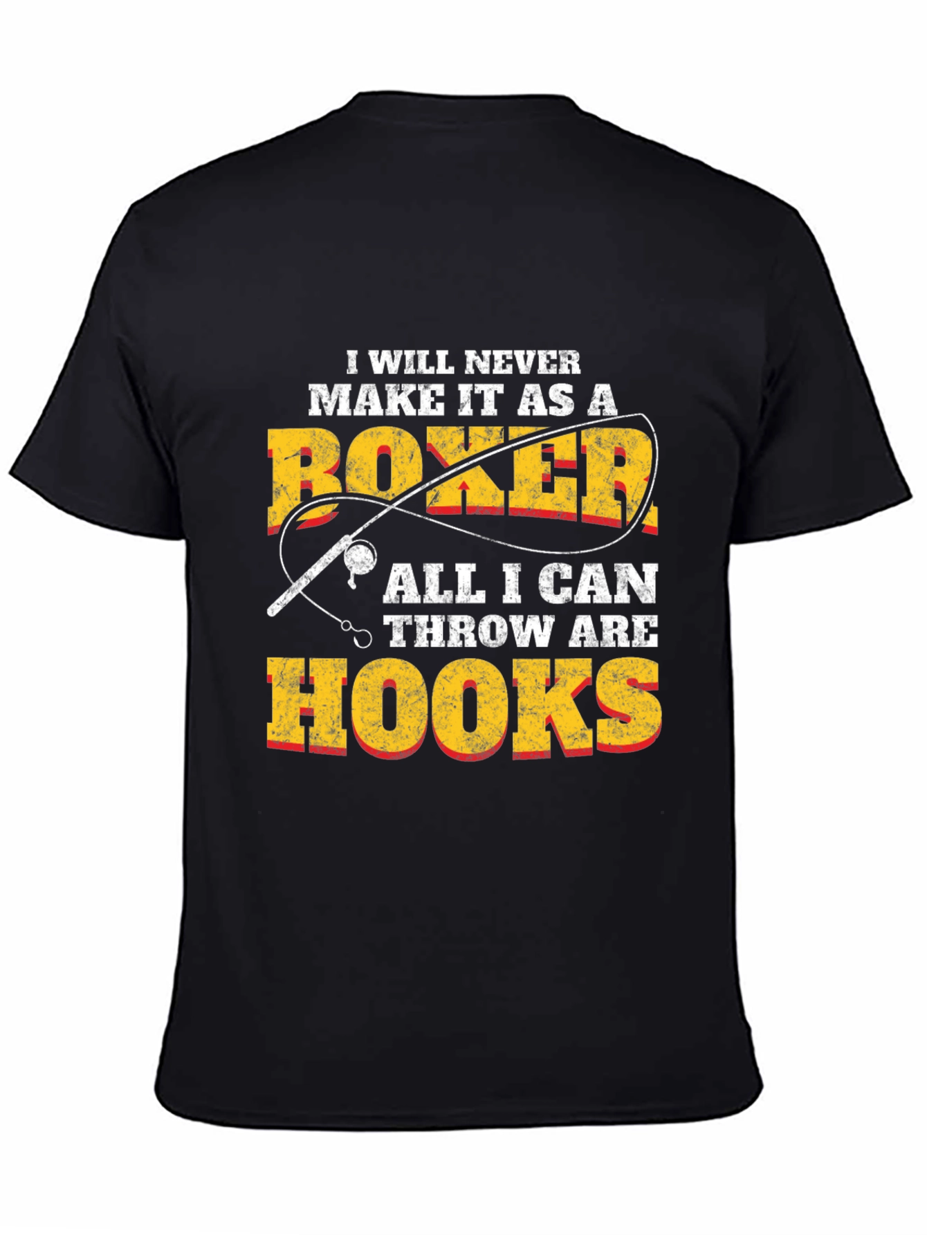 Funny Fishing T-Shirt: Boxer Hook Throw