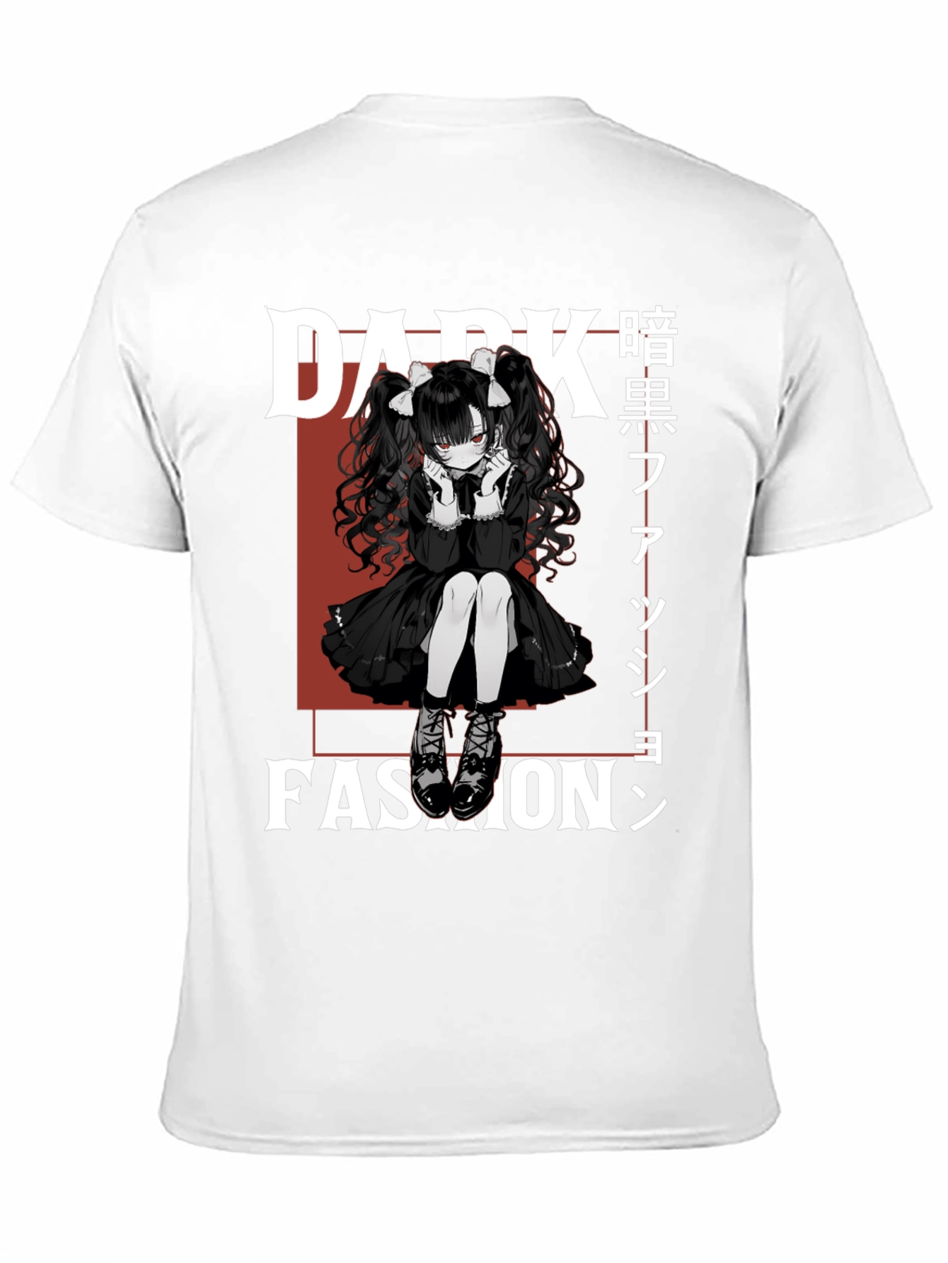 Dark Fashion Anime Girl Graphic Tee