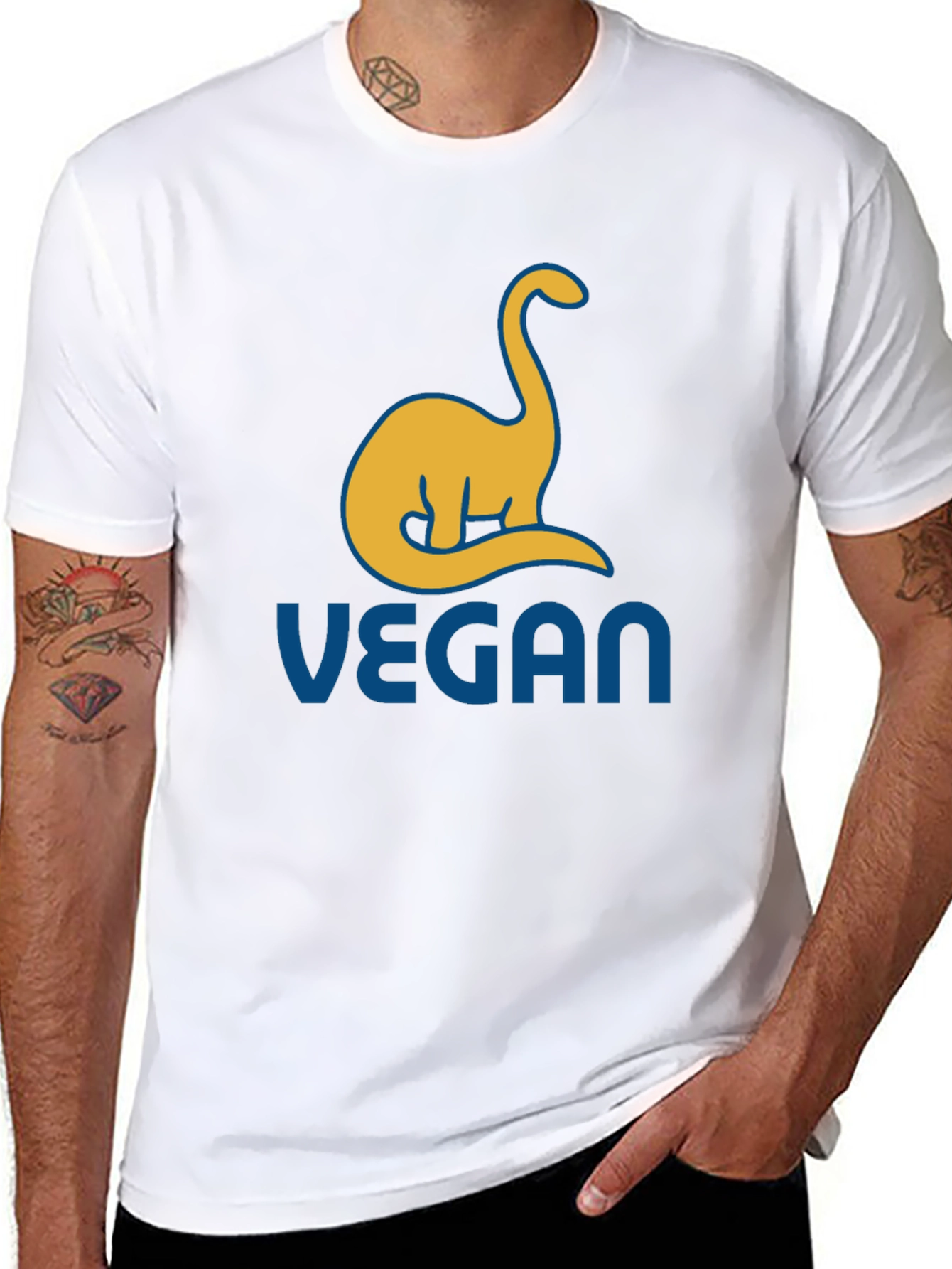 Vegan Dinosaur T-Shirt -  Comfortable Casual Tee