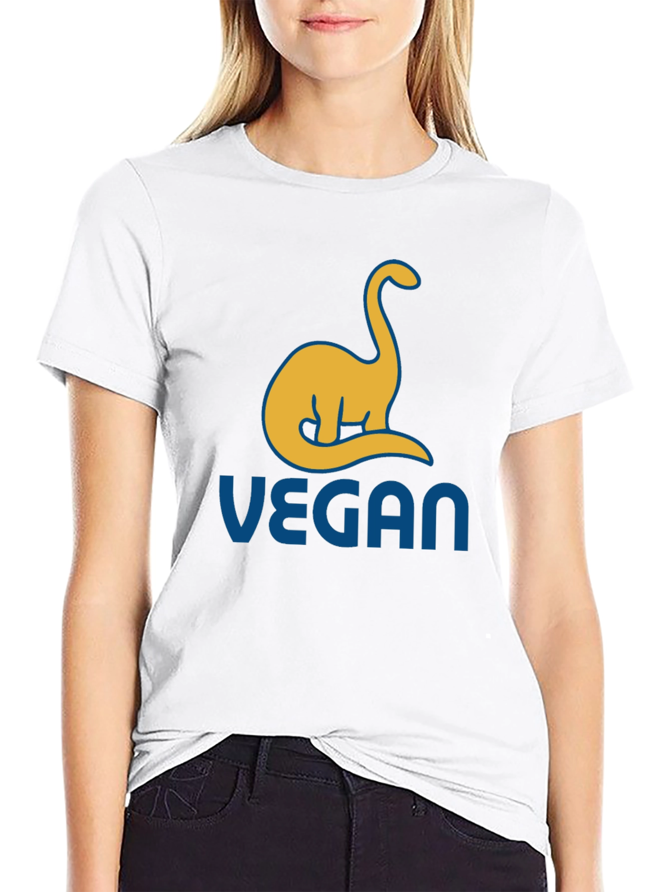 Vegan Dinosaur T-Shirt -  Comfortable Casual Tee