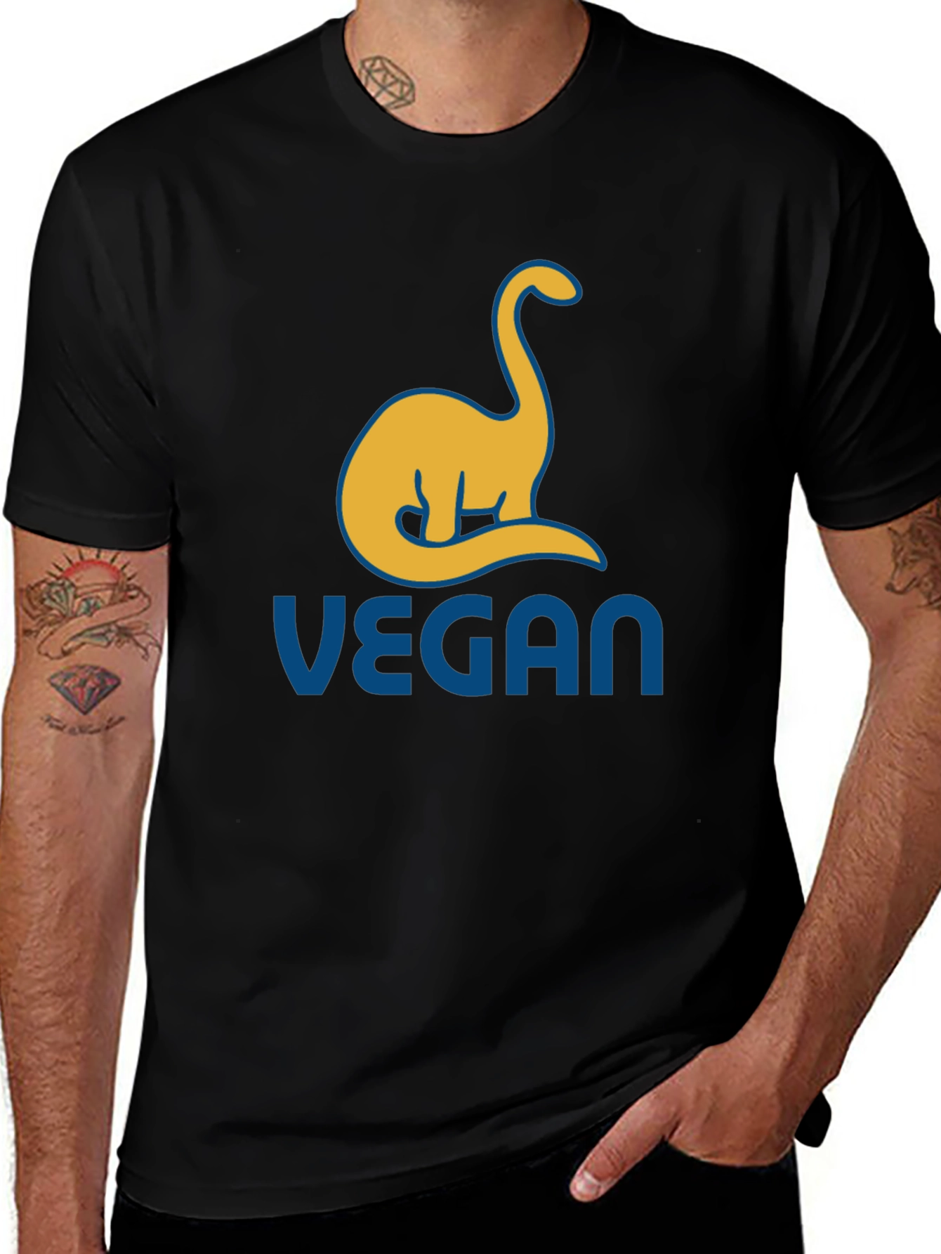 Vegan Dinosaur T-Shirt -  Comfortable Casual Tee