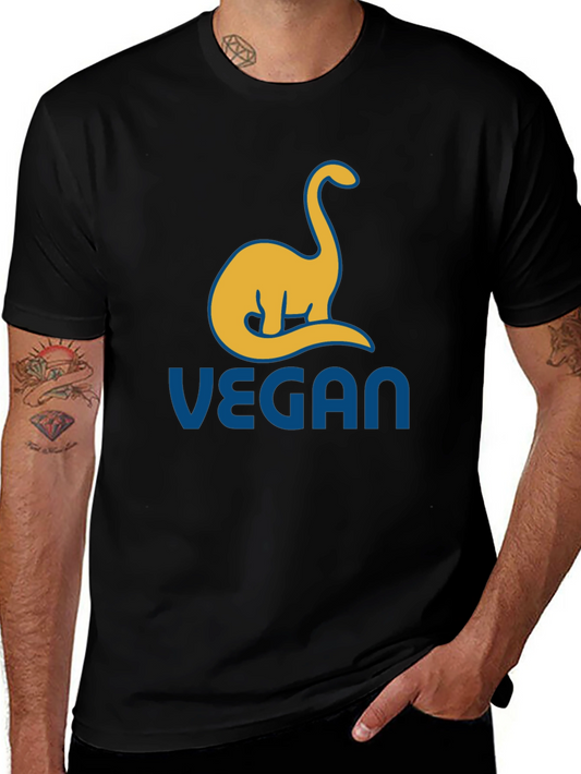 Vegan Dinosaur T-Shirt -  Comfortable Casual Tee