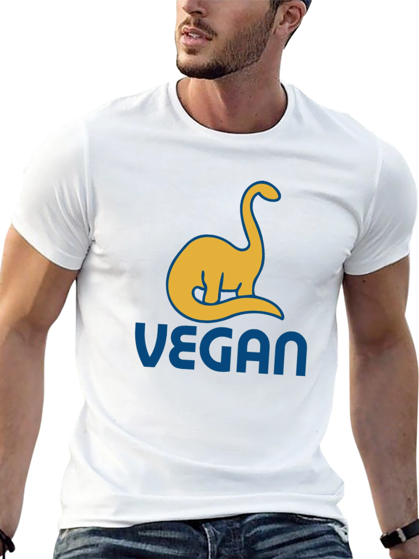 Vegan Dinosaur T-Shirt -  Comfortable Casual Tee