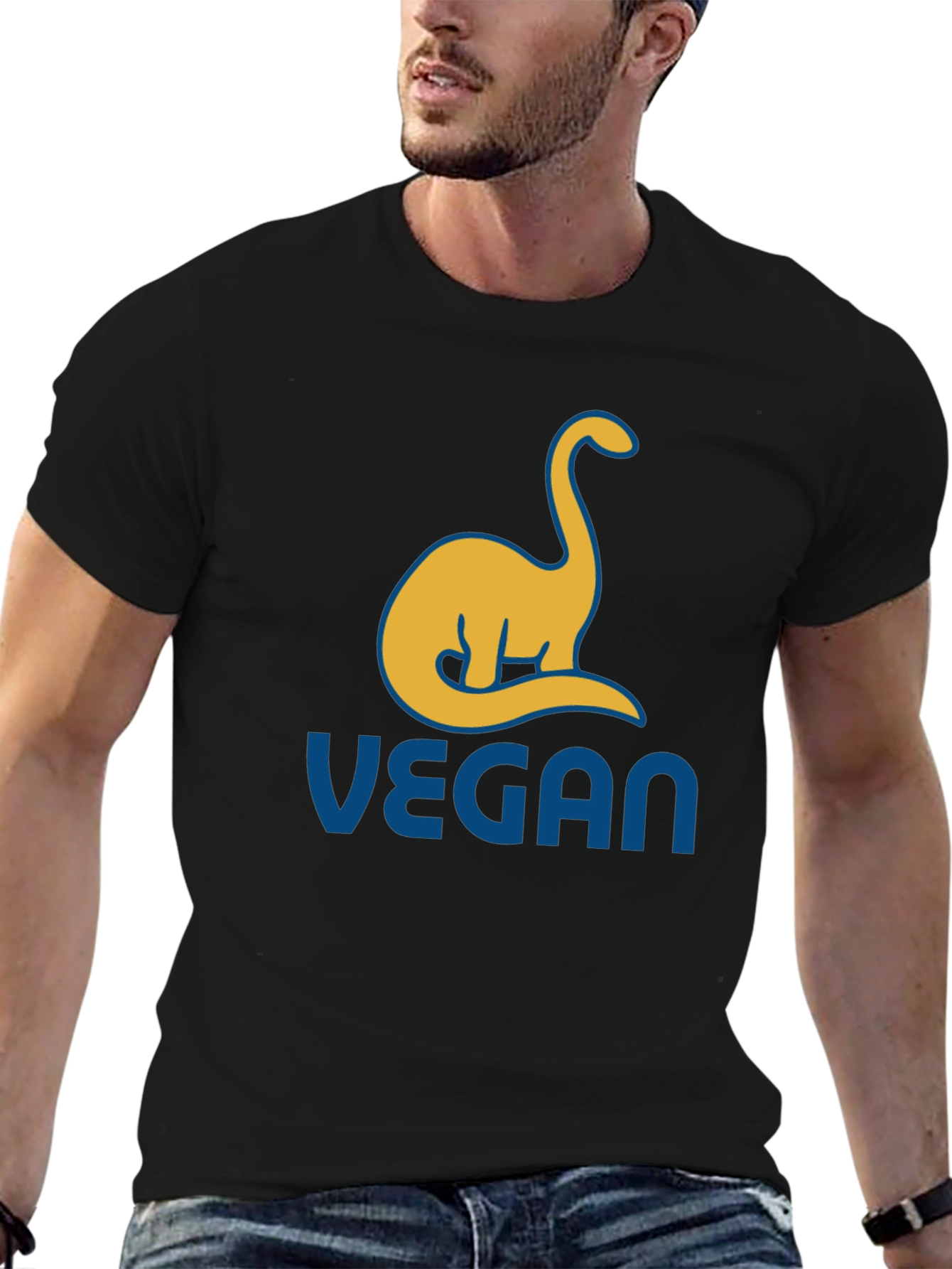 Vegan Dinosaur T-Shirt -  Comfortable Casual Tee