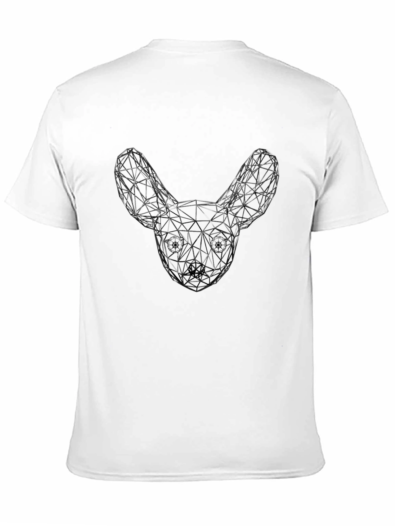 Geometric Dog Head Graphic T-Shirt