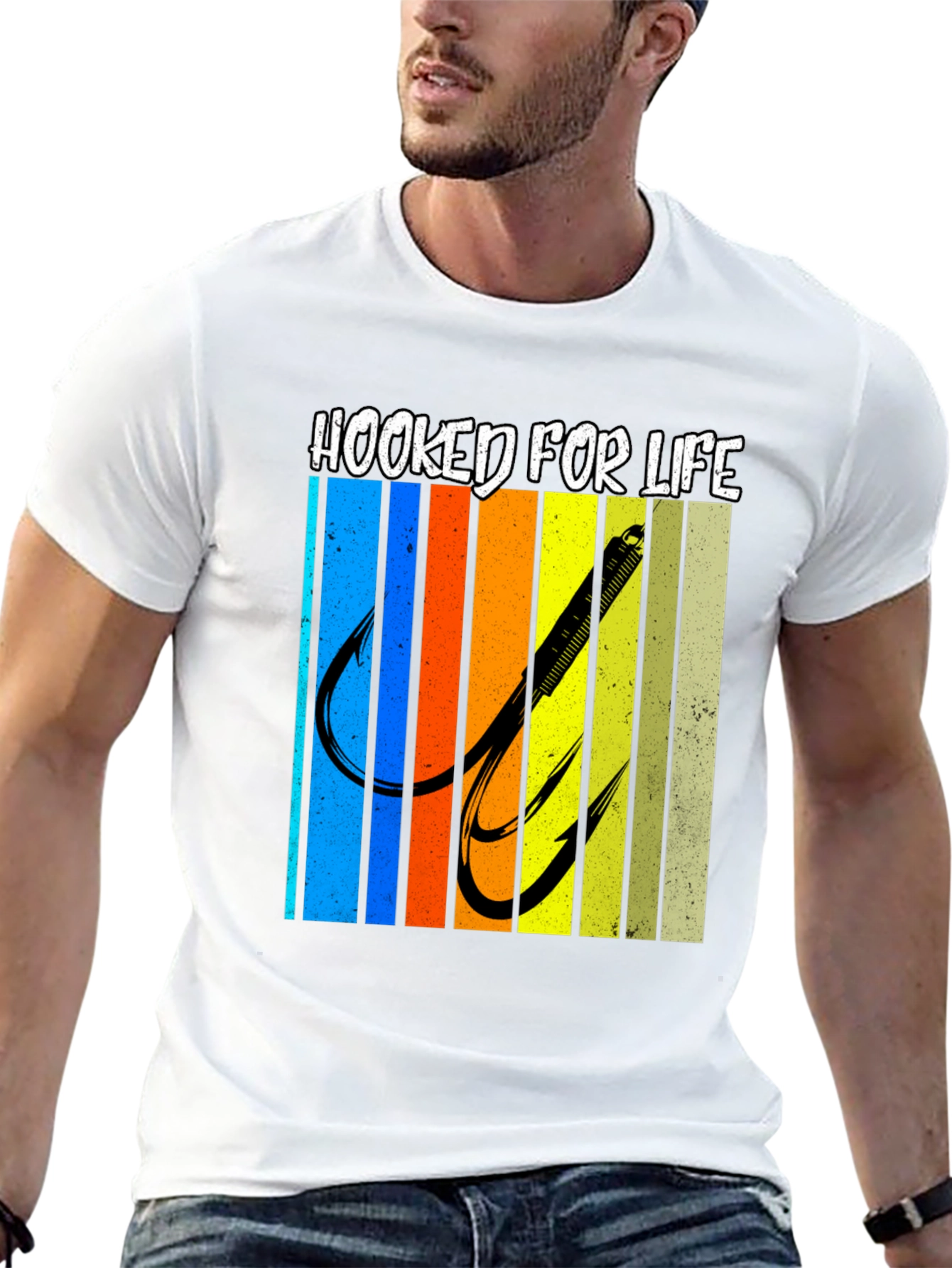 Hooked For Life Fishing T-Shirt
