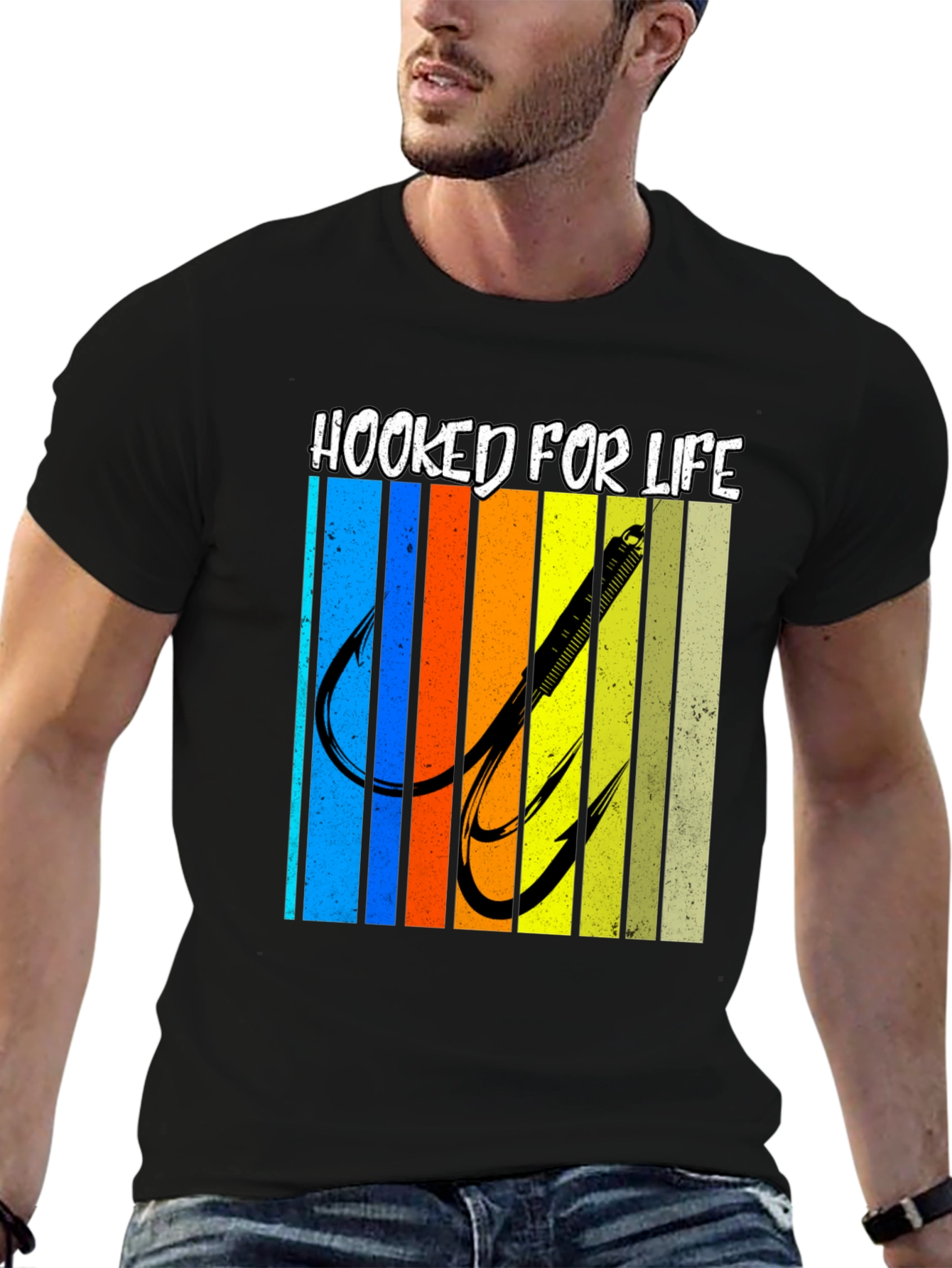 Hooked For Life Fishing T-Shirt