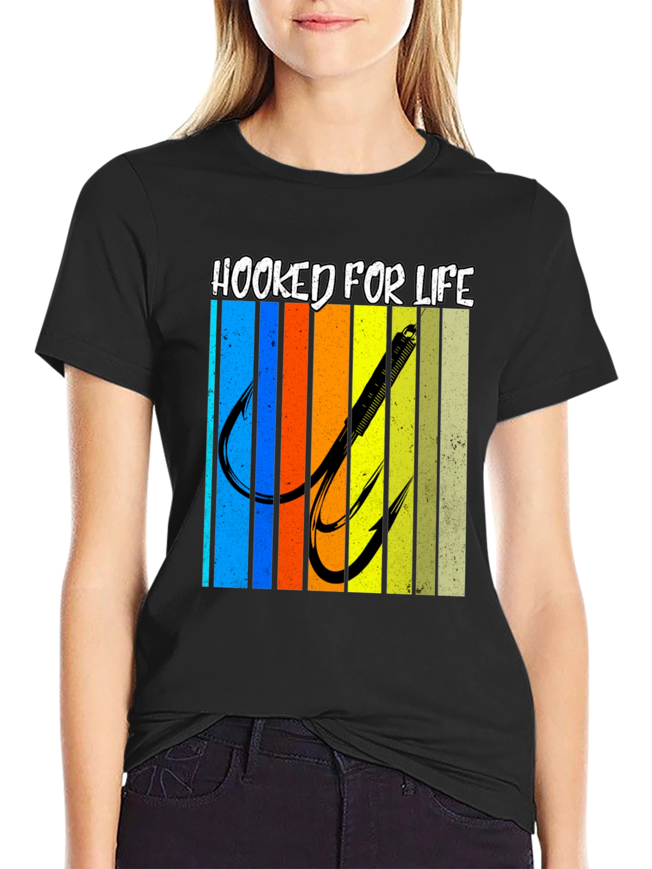 Hooked For Life Fishing T-Shirt