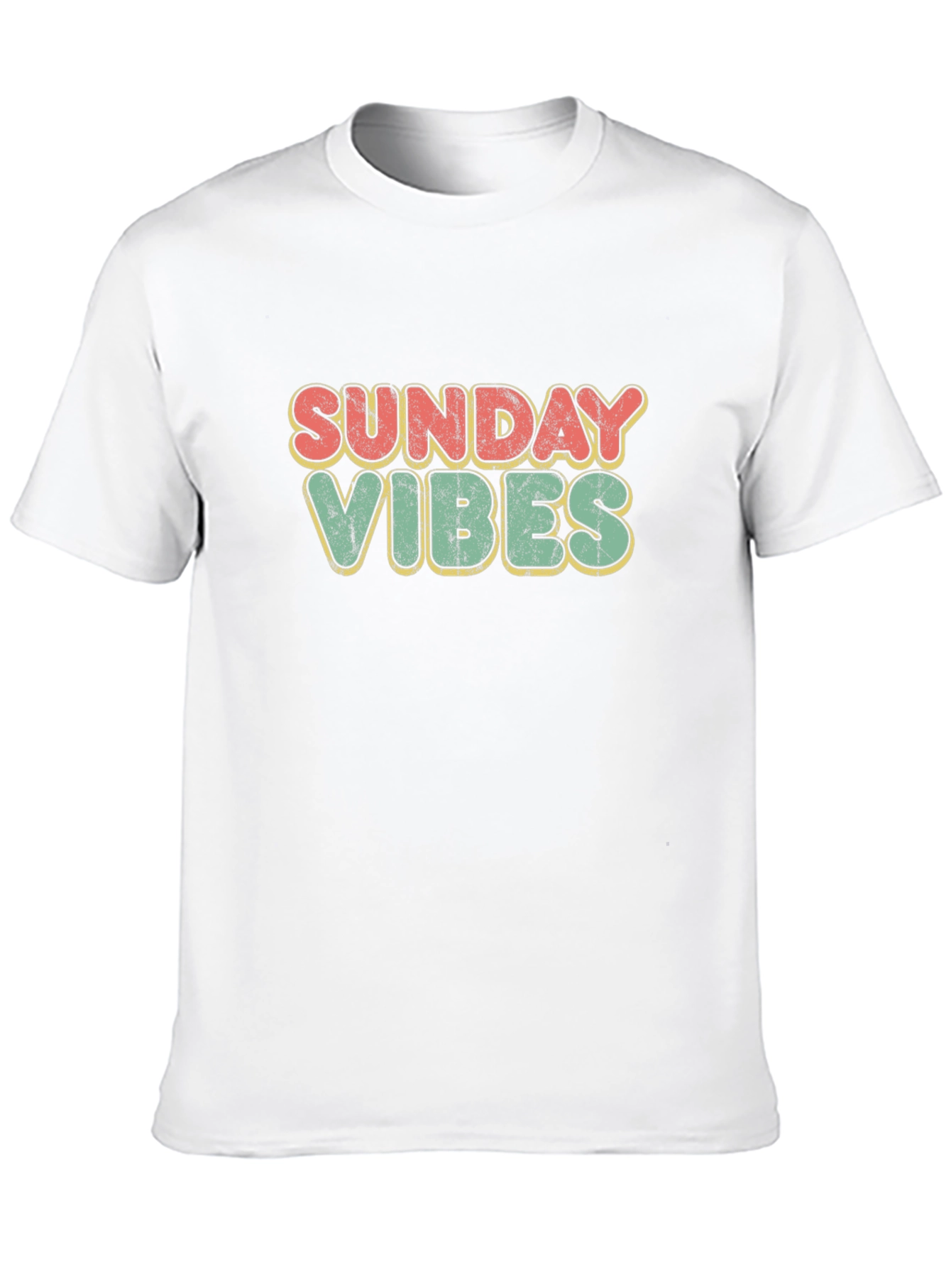 Sunday Vibes Retro Graphic Tee - Black